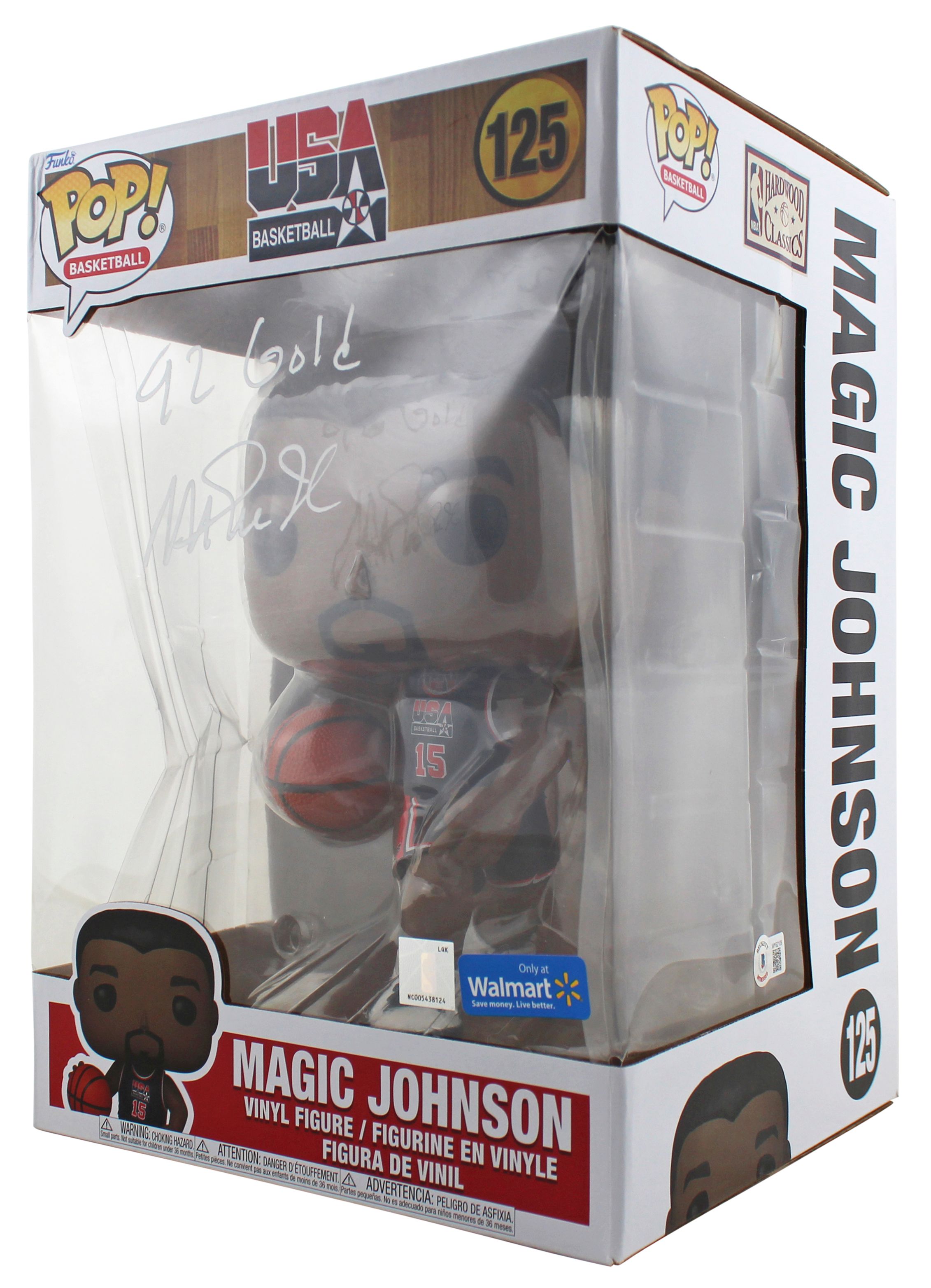 Magic Johnson Signed USA Basketball #125 Funko Pop! Vinyl Figure Inscribed "92 Gold" (Beckett) at PristineAuction.com Magic Johnson Signed USA Basketball #125 Funko Pop! Vinyl Figure Inscribed "92 Gold" (Beckett) at PristineAuction.com