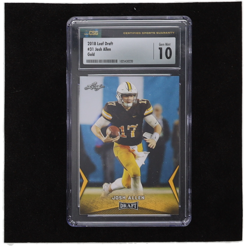 Josh Allen 2018 Leaf Draft Gold #31 RC (CSG 10) at PristineAuction.com Josh Allen 2018 Leaf Draft Gold #31 RC (CSG 10) at PristineAuction.com