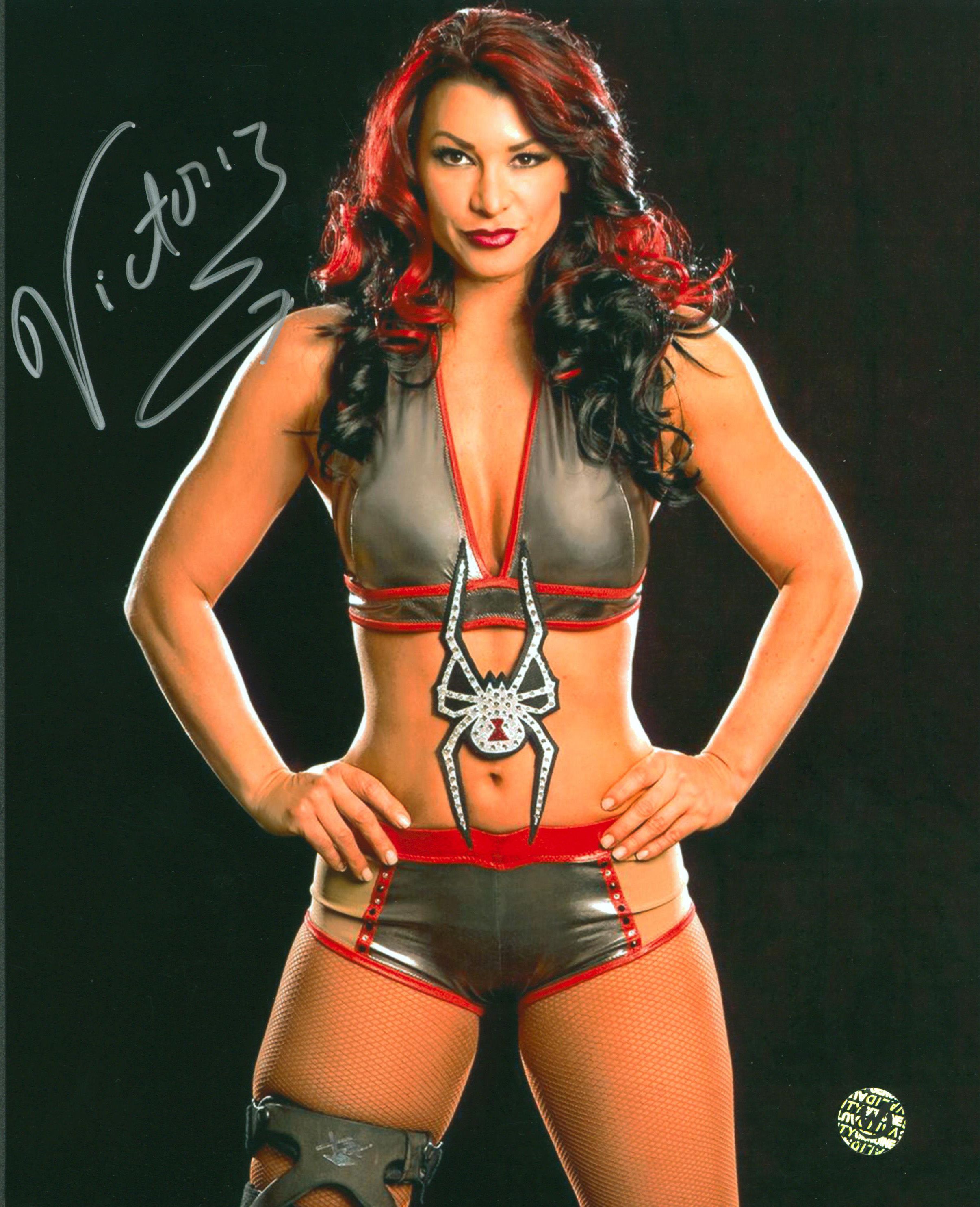Victoria Signed WWE 8x10 Photo (Wizard World) at PristineAuction.com Victoria Signed WWE 8x10 Photo (Wizard World) at PristineAuction.com