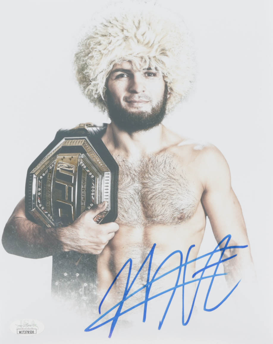 Khabib Nurmagomedov Signed UFC 8x10 Photo (JSA) at PristineAuction.com Khabib Nurmagomedov Signed UFC 8x10 Photo (JSA) at PristineAuction.com