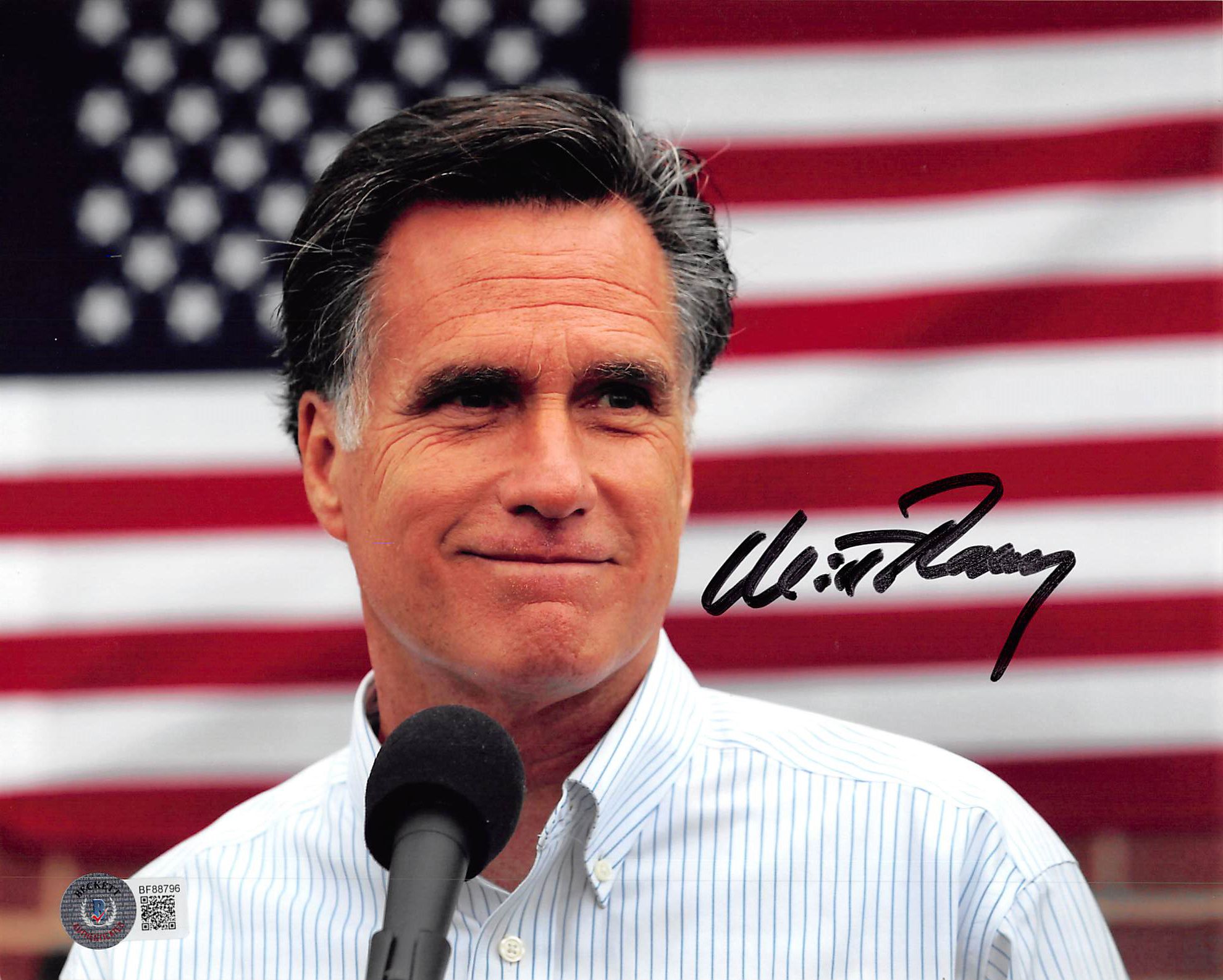 Mitt Romney Signed 8x10 Photo (Beckett) at PristineAuction.com Mitt Romney Signed 8x10 Photo (Beckett) at PristineAuction.com