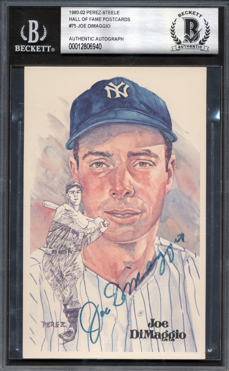 Joe DiMaggio Signed LE Yankees Post Card (BGS) at PristineAuction.com Joe DiMaggio Signed LE Yankees Post Card (BGS) at PristineAuction.com