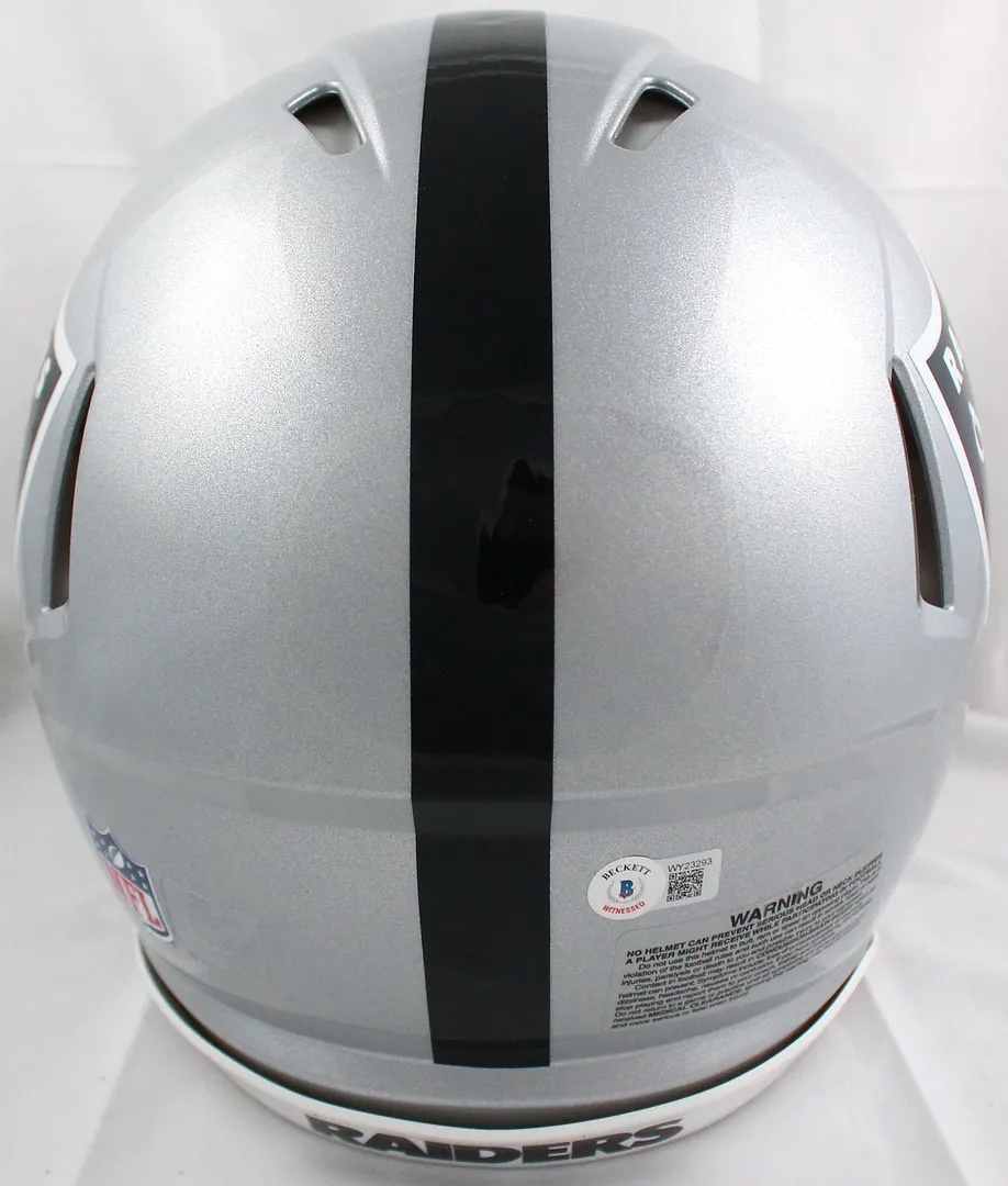 Richard Seymour Signed Raiders Full-Size Authentic On-Field Speed Helmet Inscribed "HOF 22" (Beckett) at PristineAuction.com Richard Seymour Signed Raiders Full-Size Authentic On-Field Speed Helmet Inscribed "HOF 22" (Beckett) at PristineAuction.com