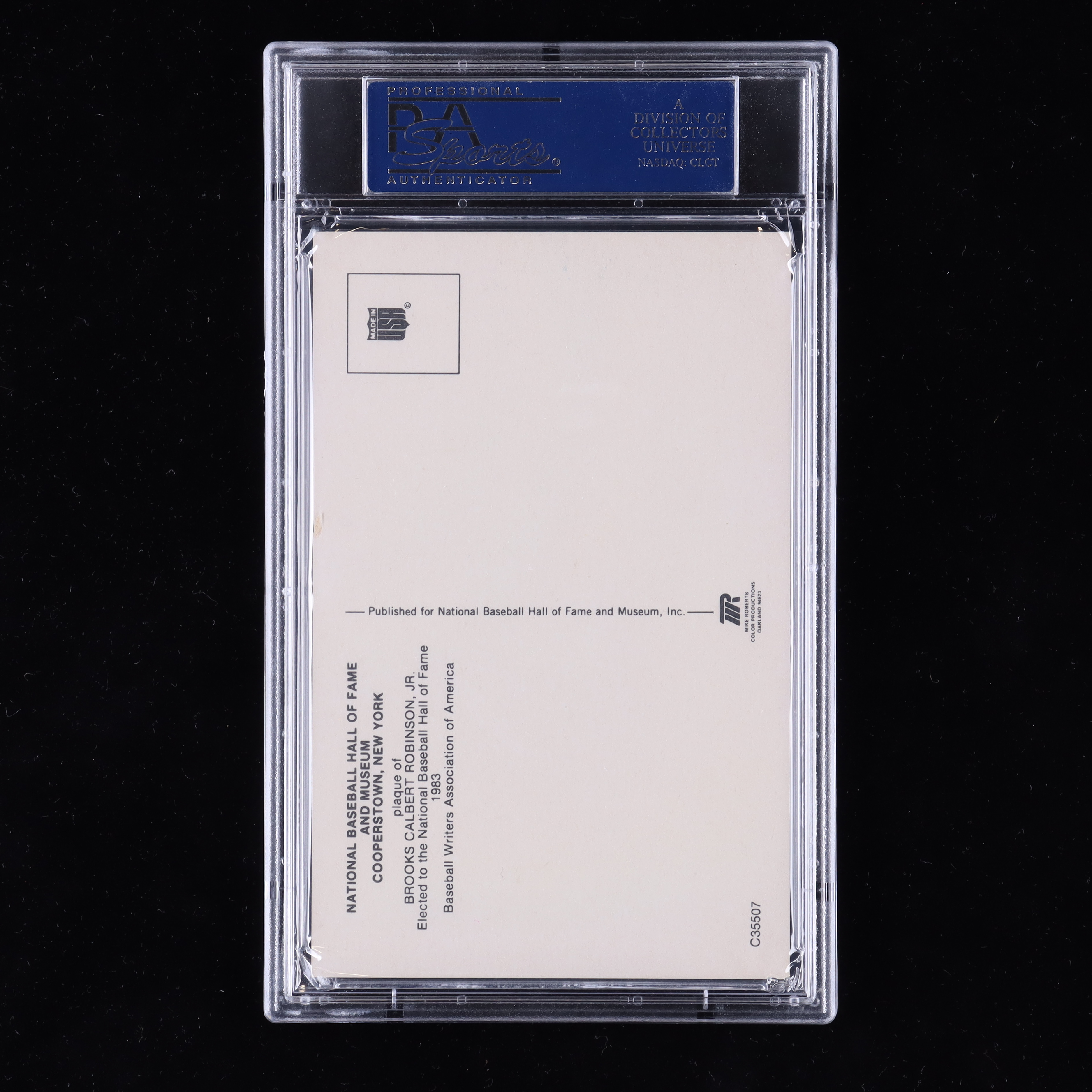 Brooks Robinson Signed Hall of Fame Plaque Postcard (PSA) at PristineAuction.com Brooks Robinson Signed Hall of Fame Plaque Postcard (PSA) at PristineAuction.com