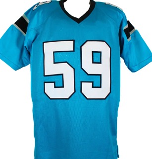 Luke Kuechly Signed Career Highlight Stat Jersey (Beckett) at PristineAuction.com Luke Kuechly Signed Career Highlight Stat Jersey (Beckett) at PristineAuction.com