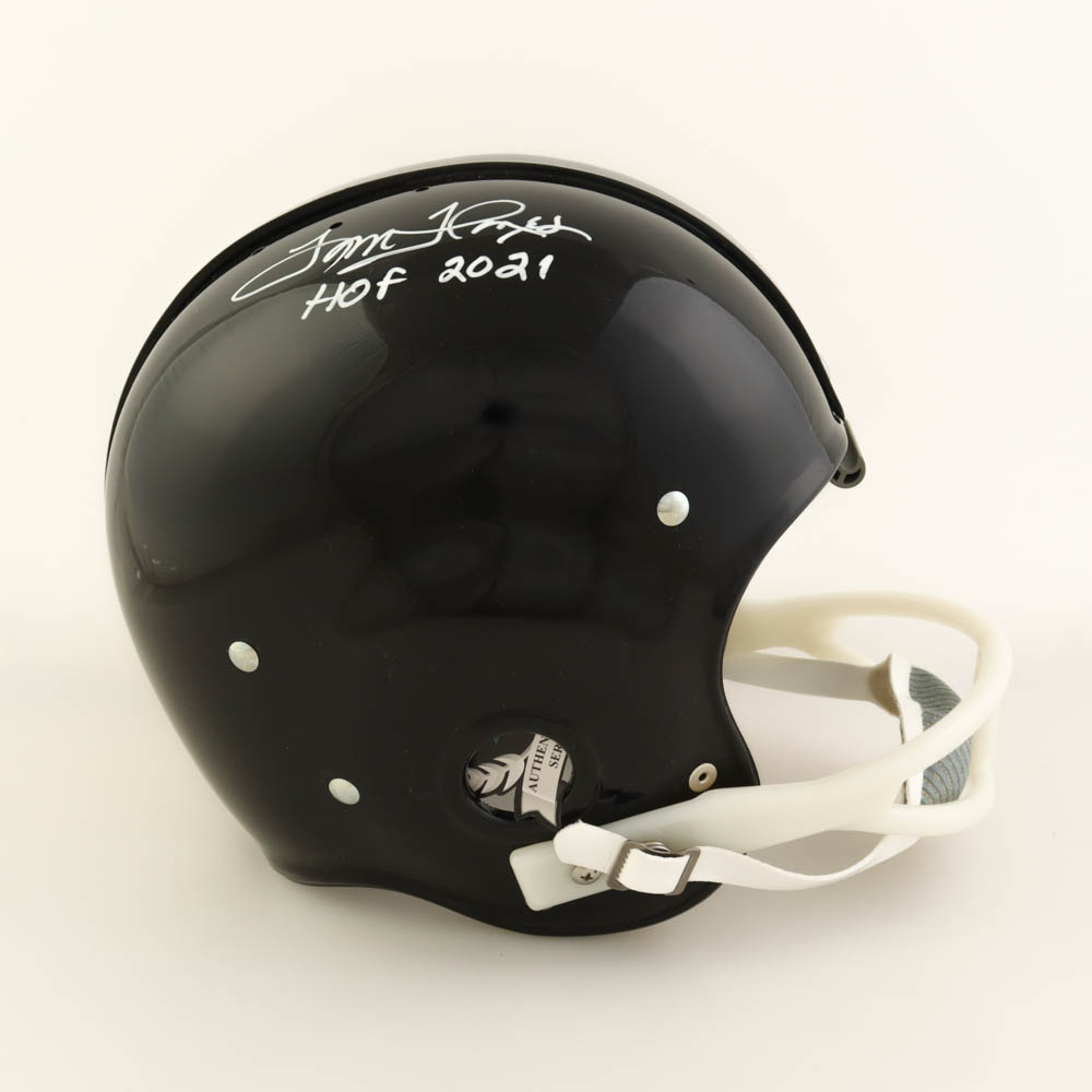 Tom Flores Signed Full-Size Throwback Suspension Helmet Inscribed "HOF 2021" (Beckett) at PristineAuction.com Tom Flores Signed Full-Size Throwback Suspension Helmet Inscribed "HOF 2021" (Beckett) at PristineAuction.com