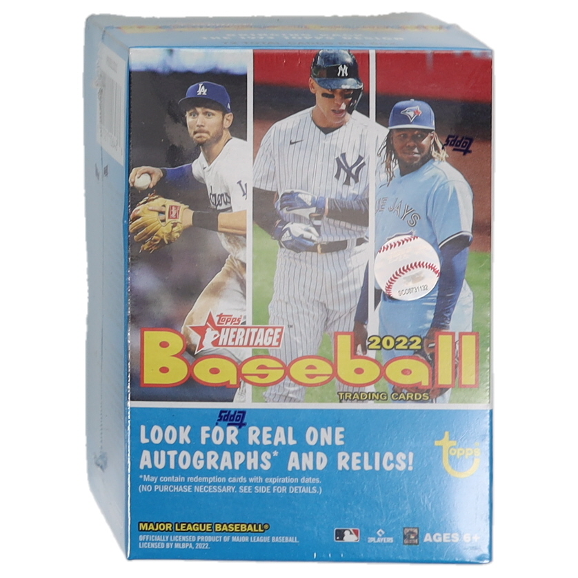 2022 Topps Heritage Baseball Blaster Box with (8) Packs at PristineAuction.com 2022 Topps Heritage Baseball Blaster Box with (8) Packs at PristineAuction.com