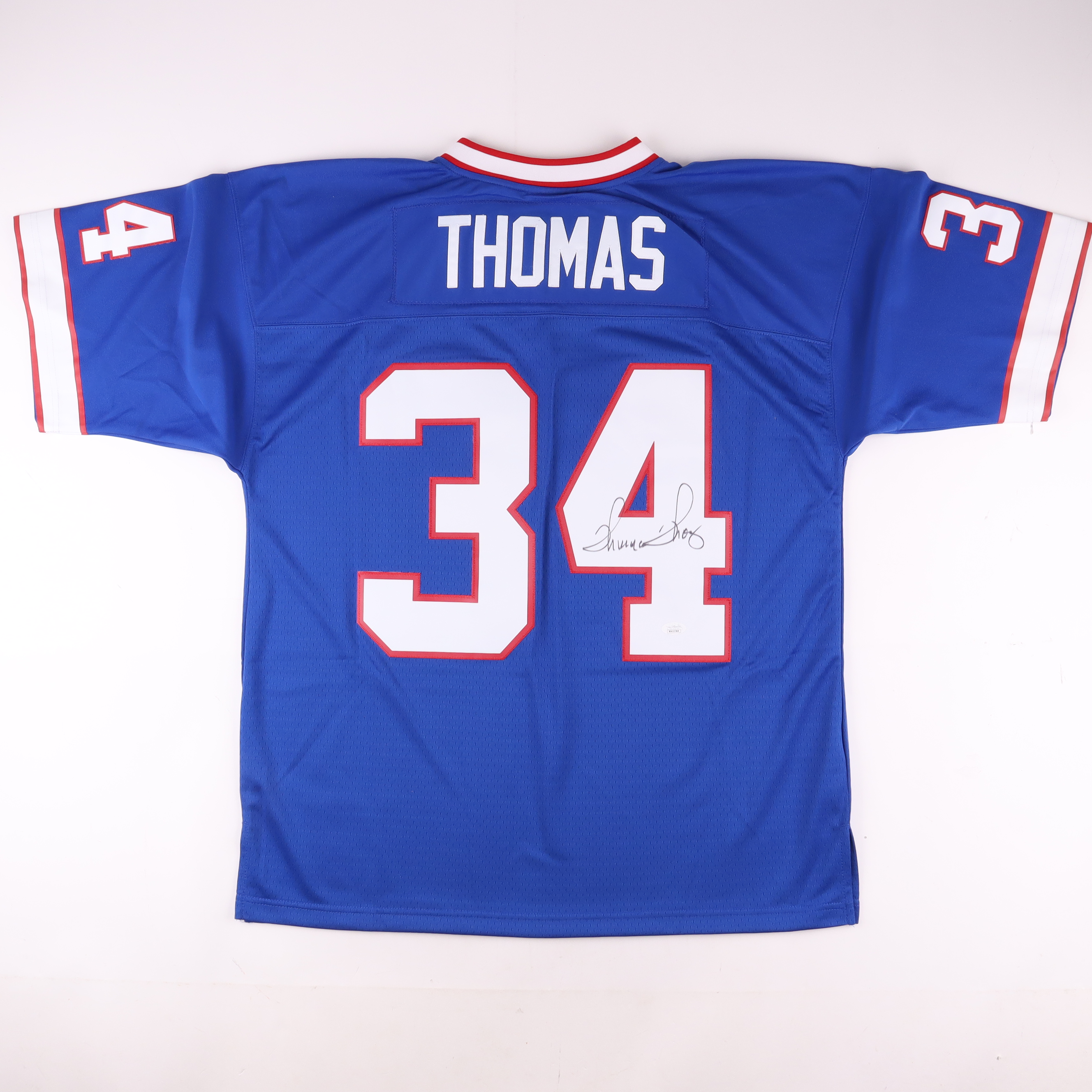 Thurman Thomas Signed Bills Mitchell & Ness Jersey (JSA) at PristineAuction.com Thurman Thomas Signed Bills Mitchell & Ness Jersey (JSA) at PristineAuction.com