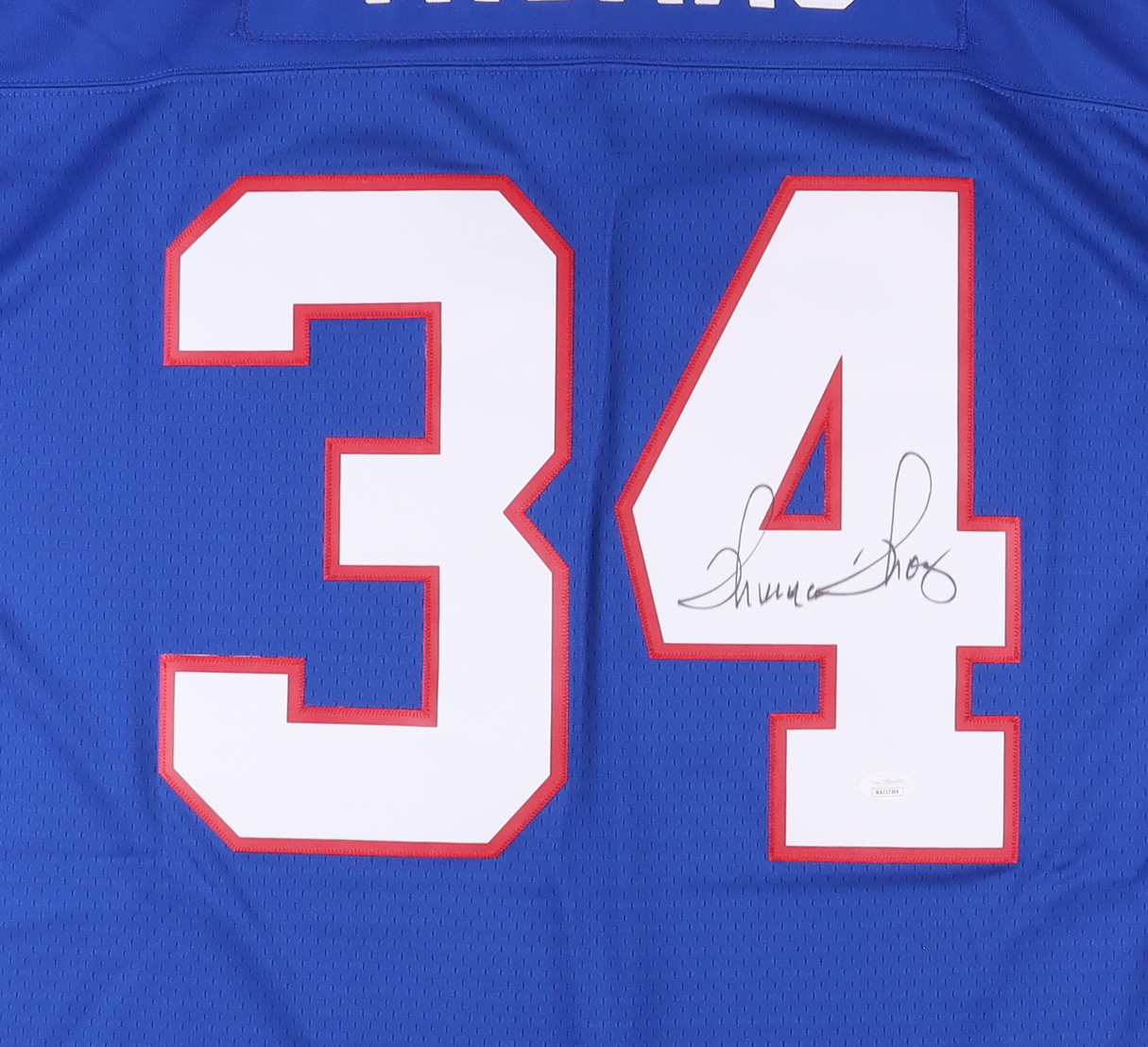 Thurman Thomas Signed Bills Mitchell & Ness Jersey (JSA) at PristineAuction.com Thurman Thomas Signed Bills Mitchell & Ness Jersey (JSA) at PristineAuction.com
