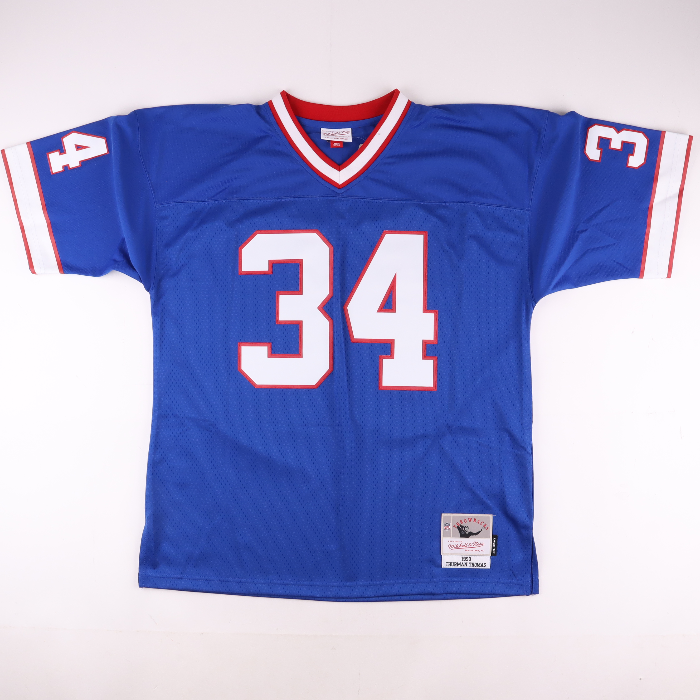 Thurman Thomas Signed Bills Mitchell & Ness Jersey (JSA) at PristineAuction.com Thurman Thomas Signed Bills Mitchell & Ness Jersey (JSA) at PristineAuction.com