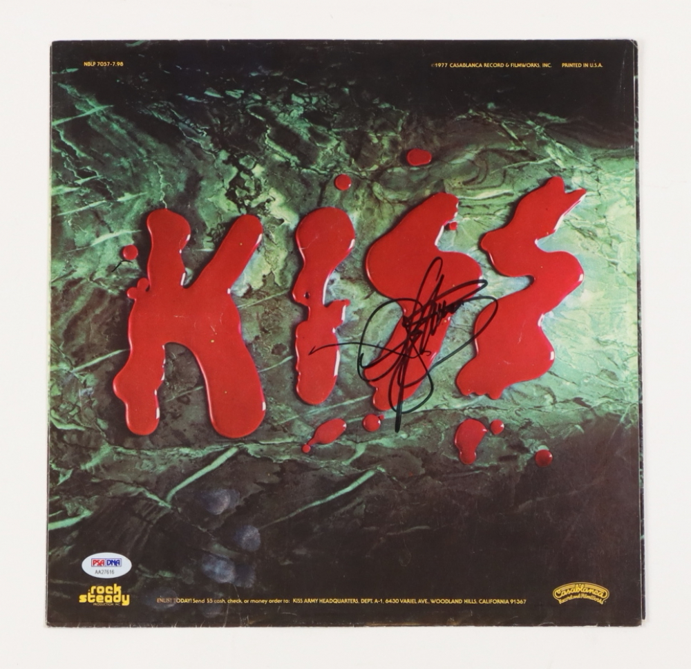 Gene Simmons Signed KISS "Love Gun" Vinyl Record Album Cover (PSA