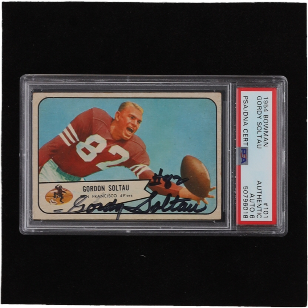 Gordy Soltau Signed 1954 Bowman 101 (PSA) Pristine Auction