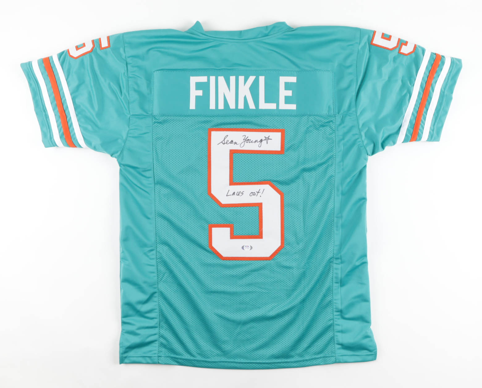 Sean Young Signed Jersey Inscribed "Laces Out!" (PSA) at PristineAuction.com Sean Young Signed Jersey Inscribed "Laces Out!" (PSA) at PristineAuction.com