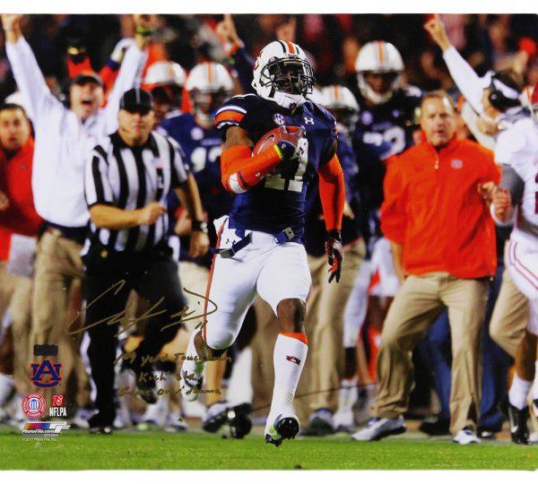 Chris Davis Signed LE Auburn Tigers 20x24 Print on Canvas Inscribed "109 Yard Touchdown Kick Six Game Over Bama" (Radtke) at PristineAuction.com Chris Davis Signed LE Auburn Tigers 20x24 Print on Canvas Inscribed "109 Yard Touchdown Kick Six Game Over Bama" (Radtke) at PristineAuction.com
