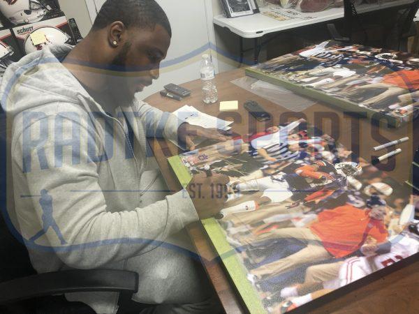 Chris Davis Signed LE Auburn Tigers 20x24 Print on Canvas Inscribed "109 Yard Touchdown Kick Six Game Over Bama" (Radtke) at PristineAuction.com Chris Davis Signed LE Auburn Tigers 20x24 Print on Canvas Inscribed "109 Yard Touchdown Kick Six Game Over Bama" (Radtke) at PristineAuction.com