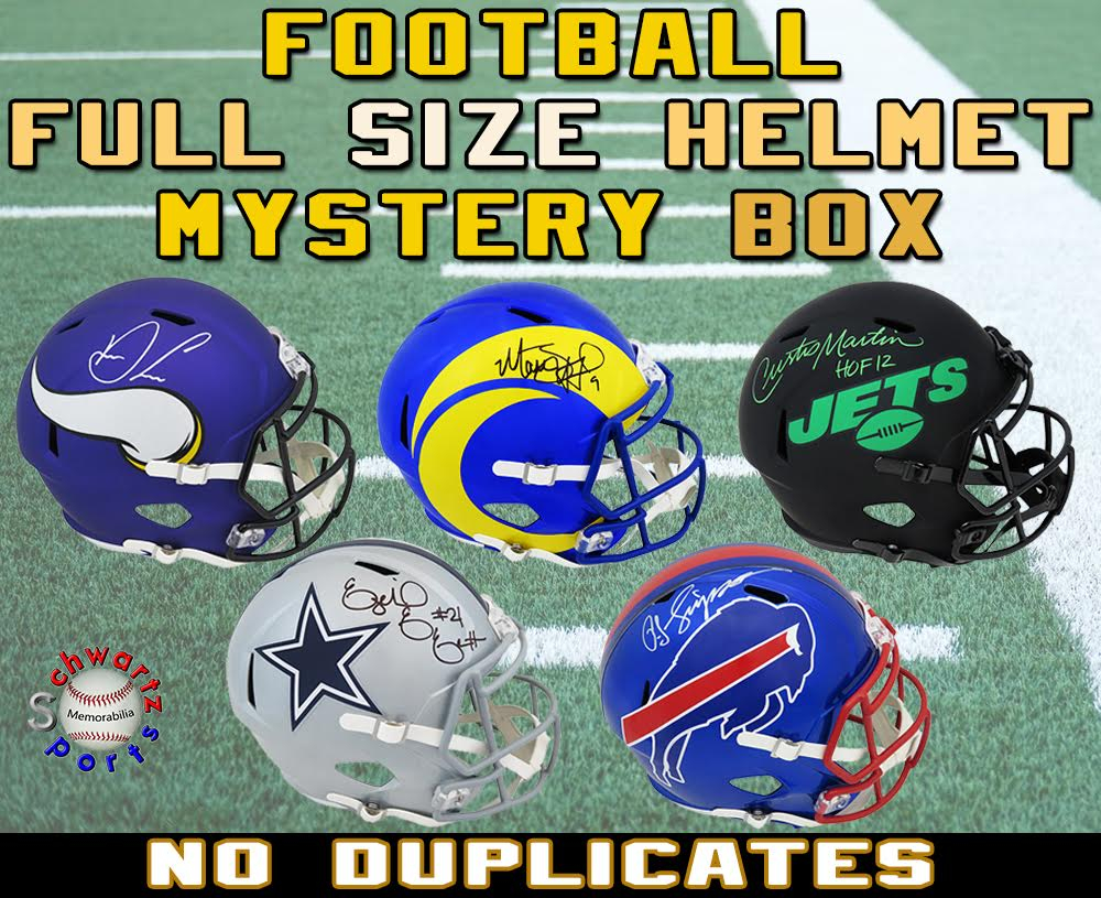 Schwartz Sports NO DUPLICATES FullSize Football Helmet Signed Mystery