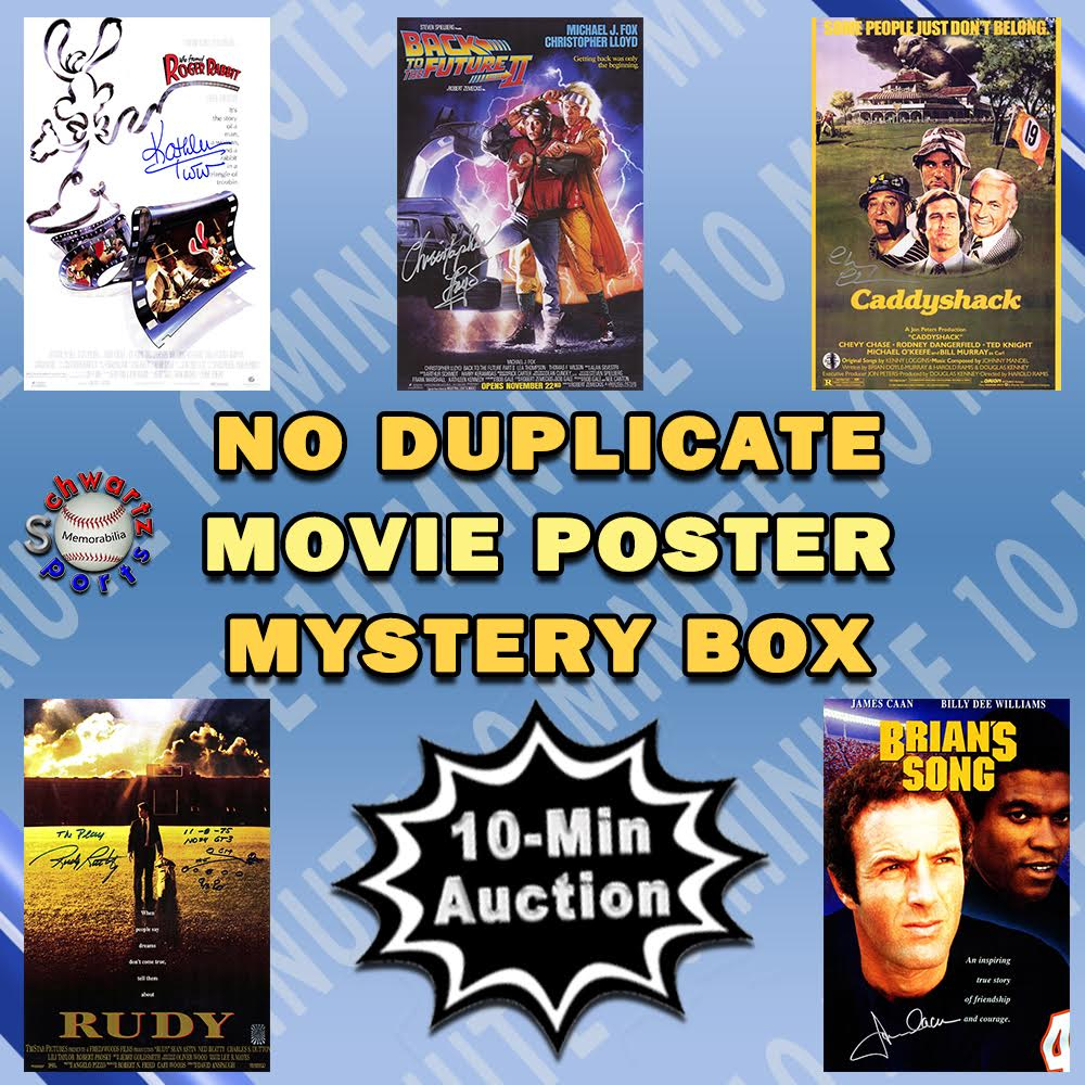 Schwartz Sports 10 MINUTE Auction Hollywood Movies Signed 11x17 Movie