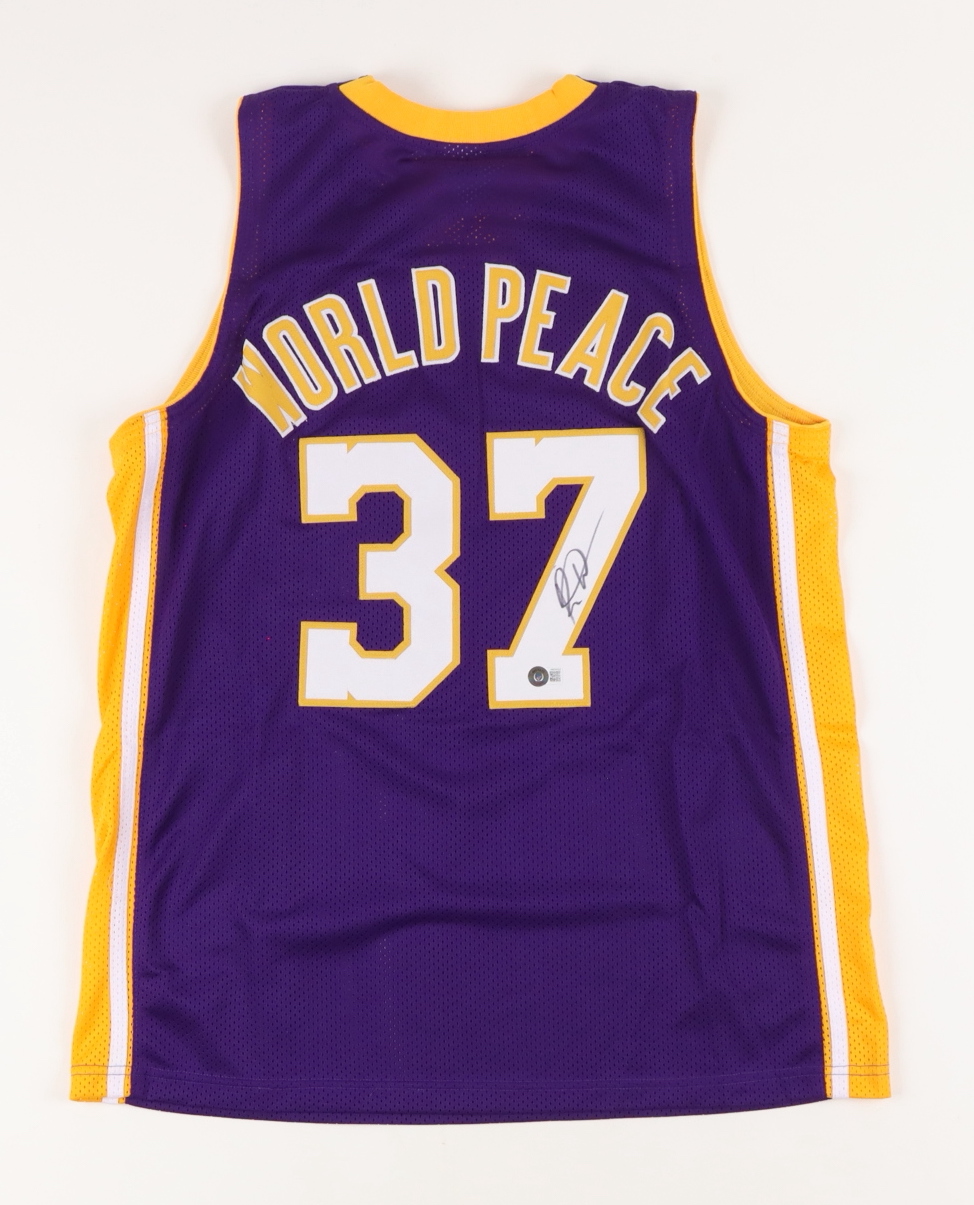 Ron "Metta World Peace" Artest Signed Jersey (Beckett) at PristineAuction.com Ron "Metta World Peace" Artest Signed Jersey (Beckett) at PristineAuction.com