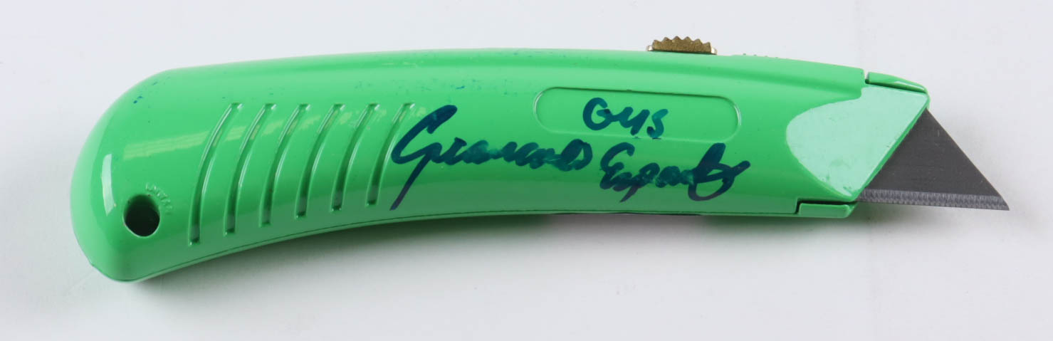 Giancarlo Esposito Signed "Breaking Bad" Television Prop Box Cutter Inscribed "Gus" (Radke) at PristineAuction.com Giancarlo Esposito Signed "Breaking Bad" Television Prop Box Cutter Inscribed "Gus" (Radke) at PristineAuction.com