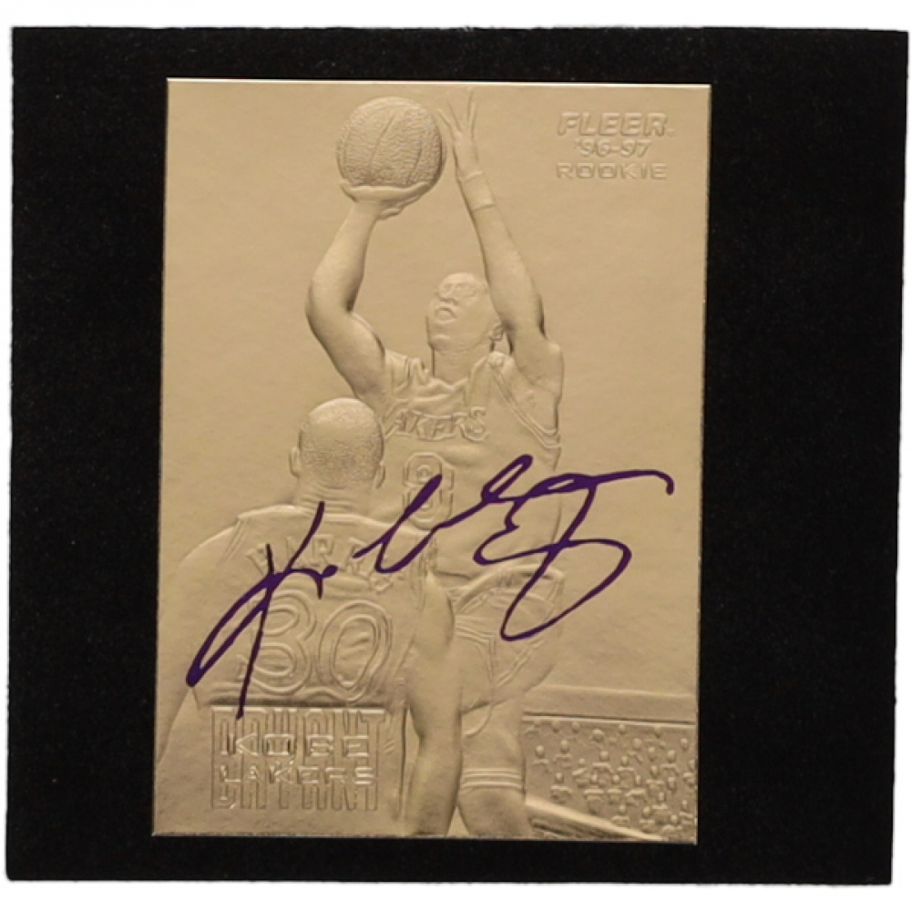 Kobe Bryant 1996-97 Fleer Purple Signature 23KT Gold RC #43624 | Pristine  Auction