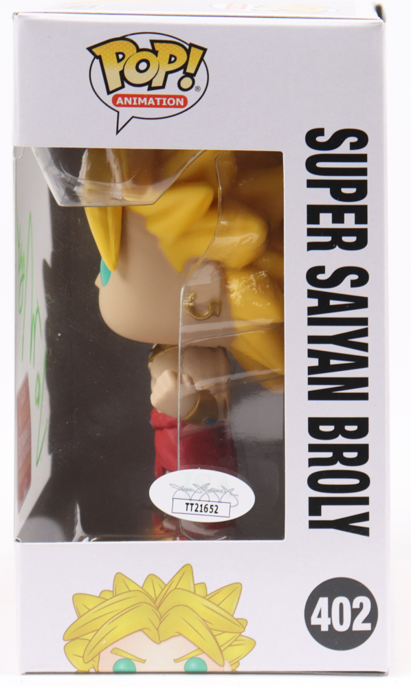 Vic Mignogna Signed "Dragon Ball Z" #402 Super Saiyan Broly Funko Pop! Vinyl Figure (JSA) at PristineAuction.com Vic Mignogna Signed "Dragon Ball Z" #402 Super Saiyan Broly Funko Pop! Vinyl Figure (JSA) at PristineAuction.com