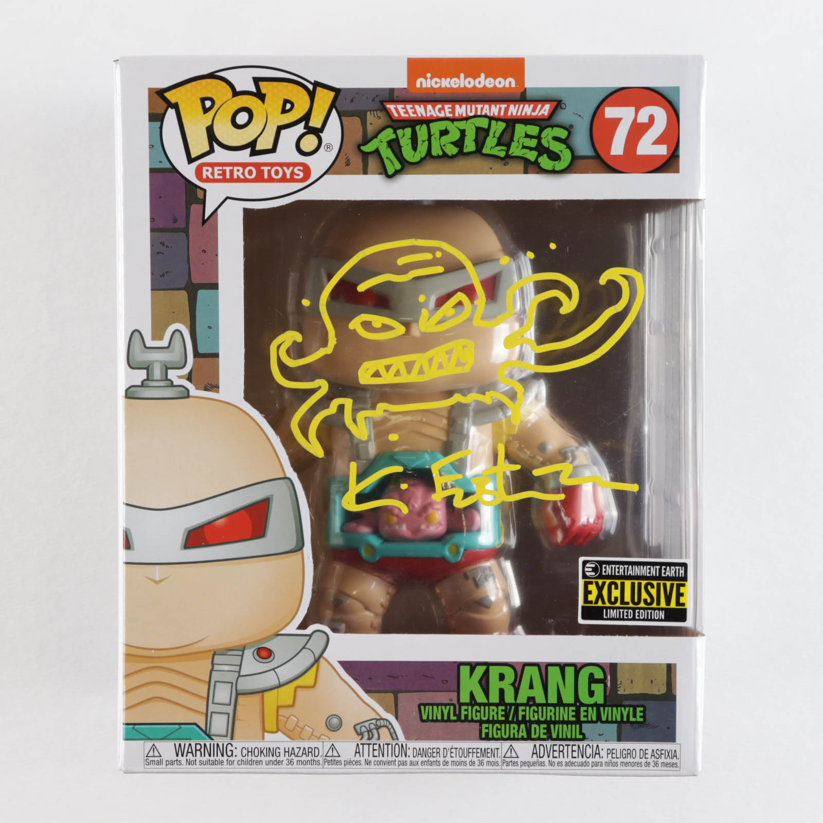 Kevin Eastman Signed "Teenage Mutant Ninja Turtles" #72 Krang Funko Pop! Vinyl Figure (Beckett) at PristineAuction.com Kevin Eastman Signed "Teenage Mutant Ninja Turtles" #72 Krang Funko Pop! Vinyl Figure (Beckett) at PristineAuction.com