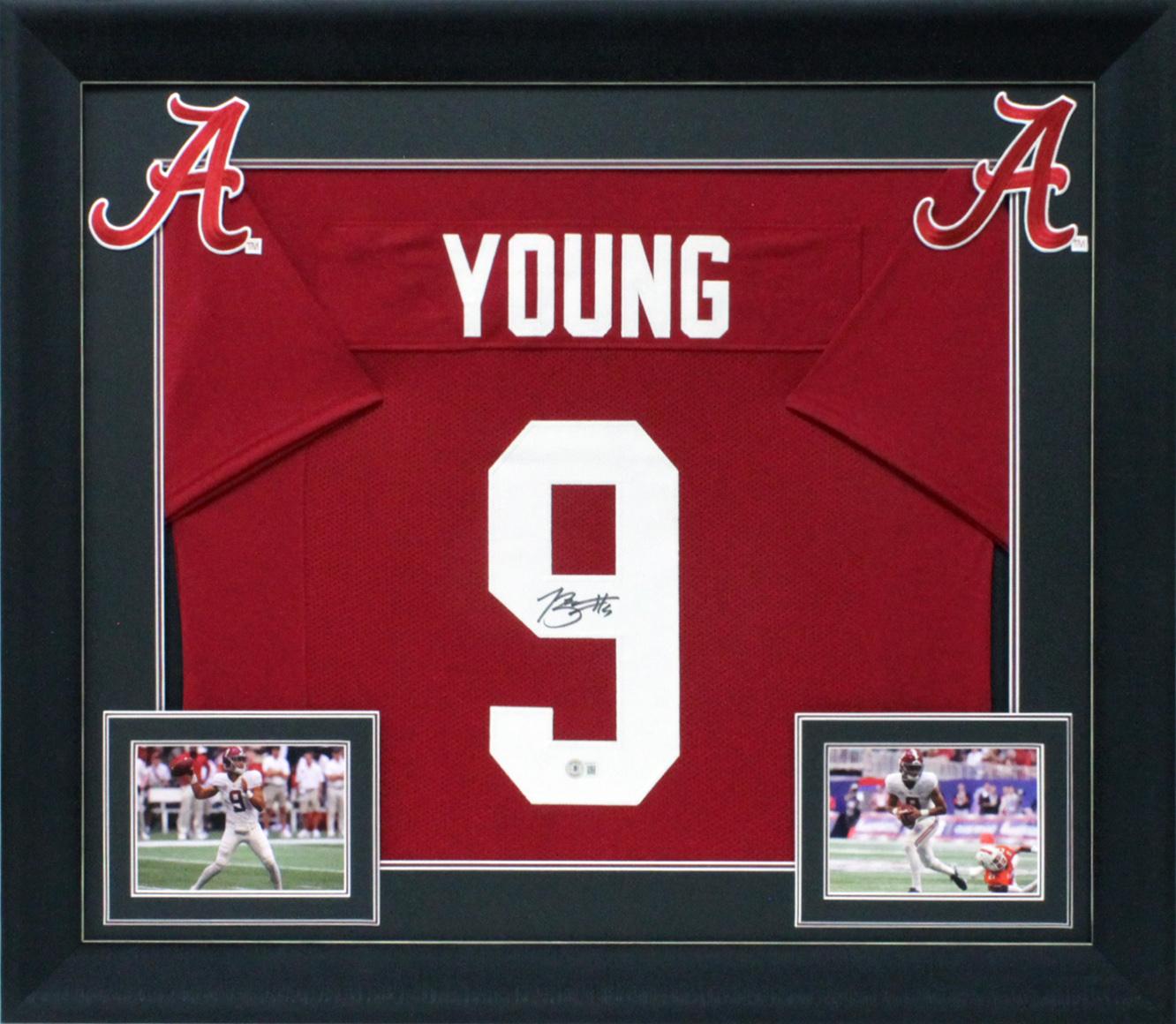 Bryce Young Signed Custom Framed Jersey Display (Beckett) at PristineAuction.com Bryce Young Signed Custom Framed Jersey Display (Beckett) at PristineAuction.com