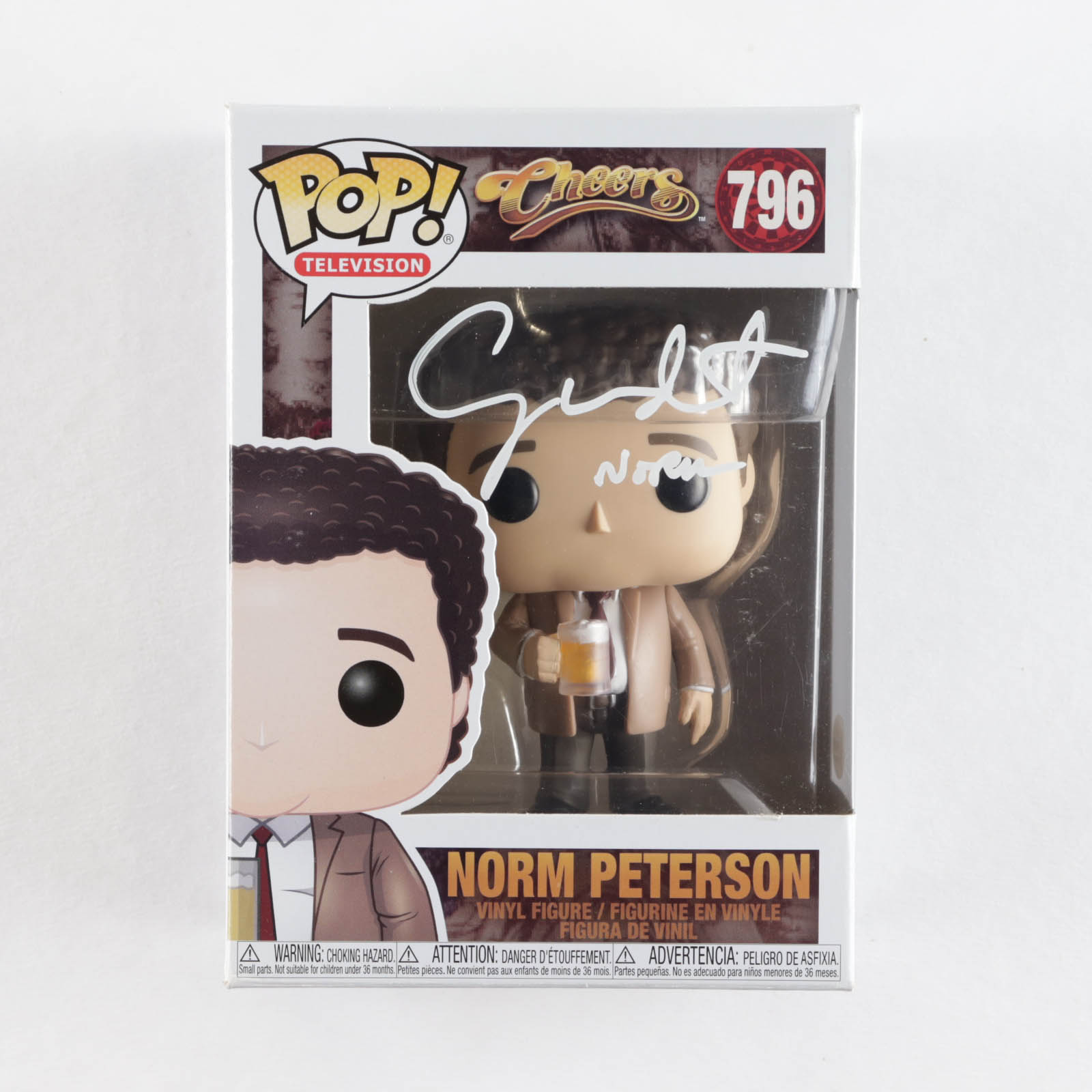 George Wendt Signed "Cheers" #796 Norm Peterson Funko Pop! Vinyl Figure Inscribed "Norm" (Beckett) at PristineAuction.com George Wendt Signed "Cheers" #796 Norm Peterson Funko Pop! Vinyl Figure Inscribed "Norm" (Beckett) at PristineAuction.com