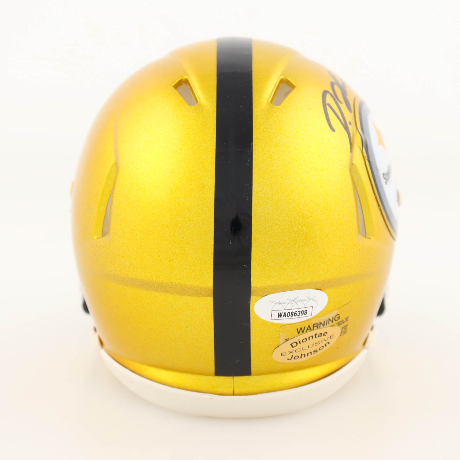Diontae Johnson Signed Steelers Flash Alternate Speed Mini Helmet (JSA) at PristineAuction.com Diontae Johnson Signed Steelers Flash Alternate Speed Mini Helmet (JSA) at PristineAuction.com