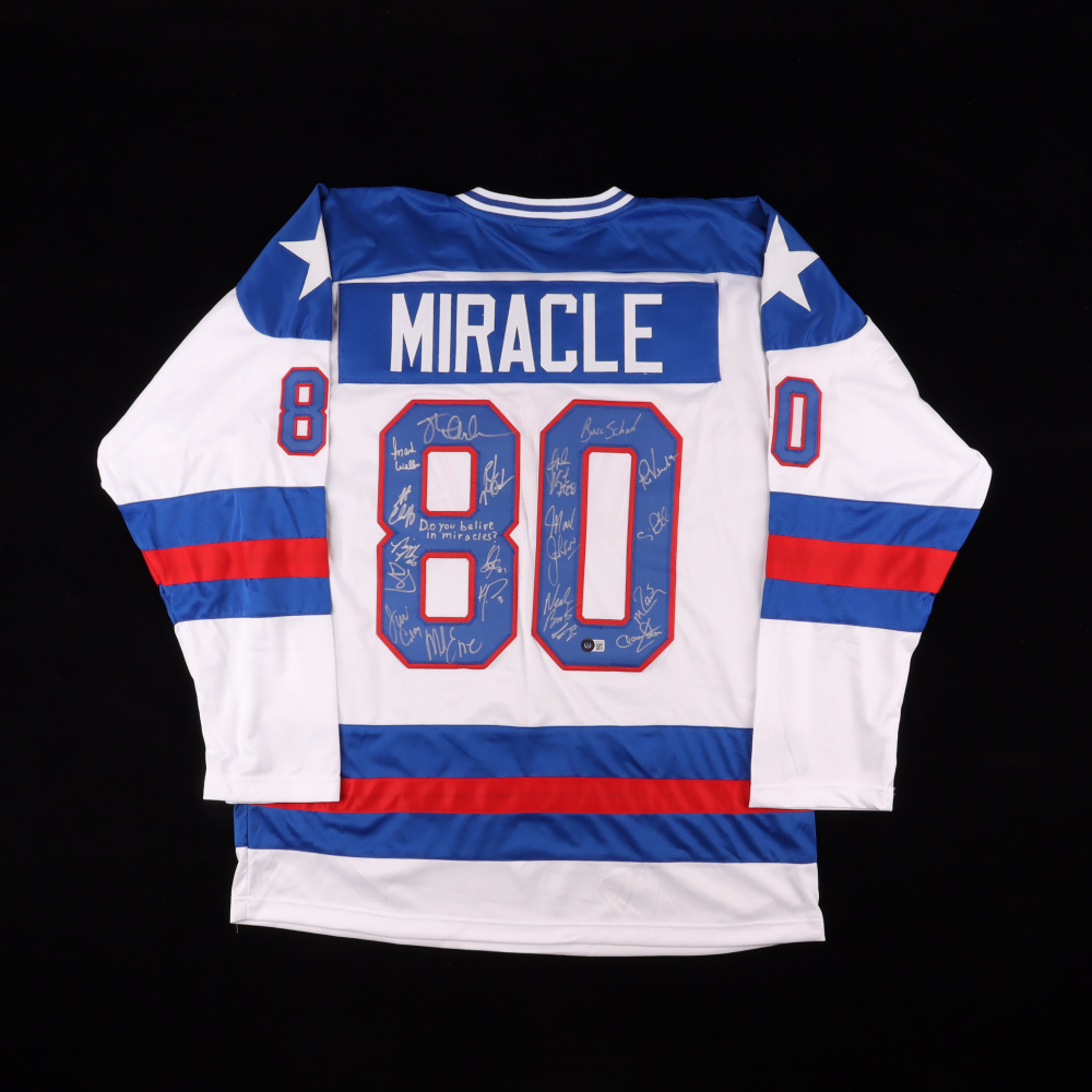 USA Hockey MIKE ERUZIONE PREMIER WHITE JERSEY 1980 GOLD MEDAL