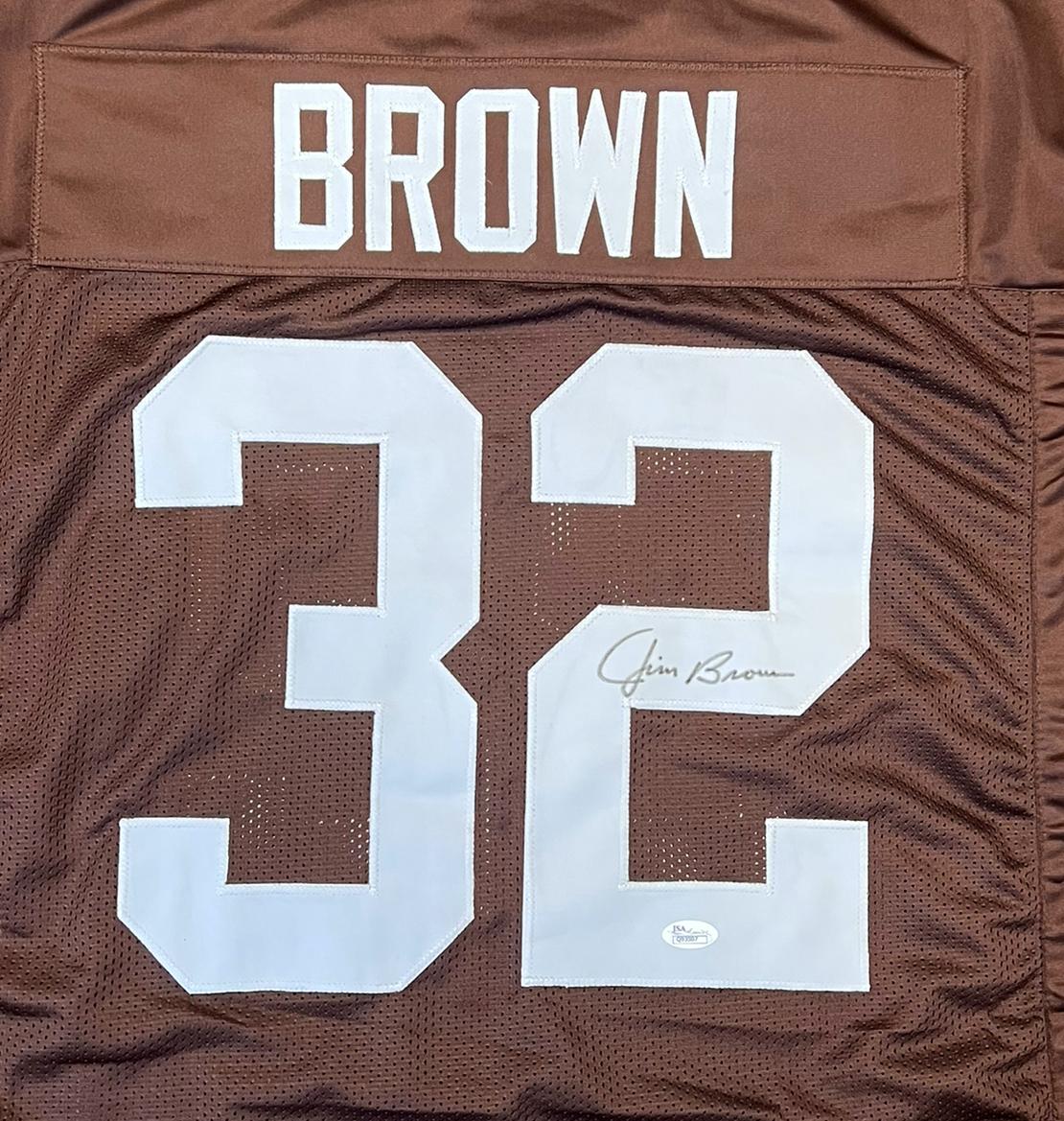Jim Brown Signed Browns Jersey (JSA) at PristineAuction.com Jim Brown Signed Browns Jersey (JSA) at PristineAuction.com