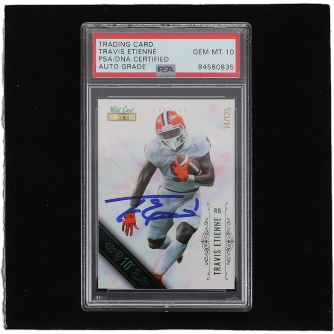 Travis Etienne Signed Trading Card (PSA) at PristineAuction.com Travis Etienne Signed Trading Card (PSA) at PristineAuction.com