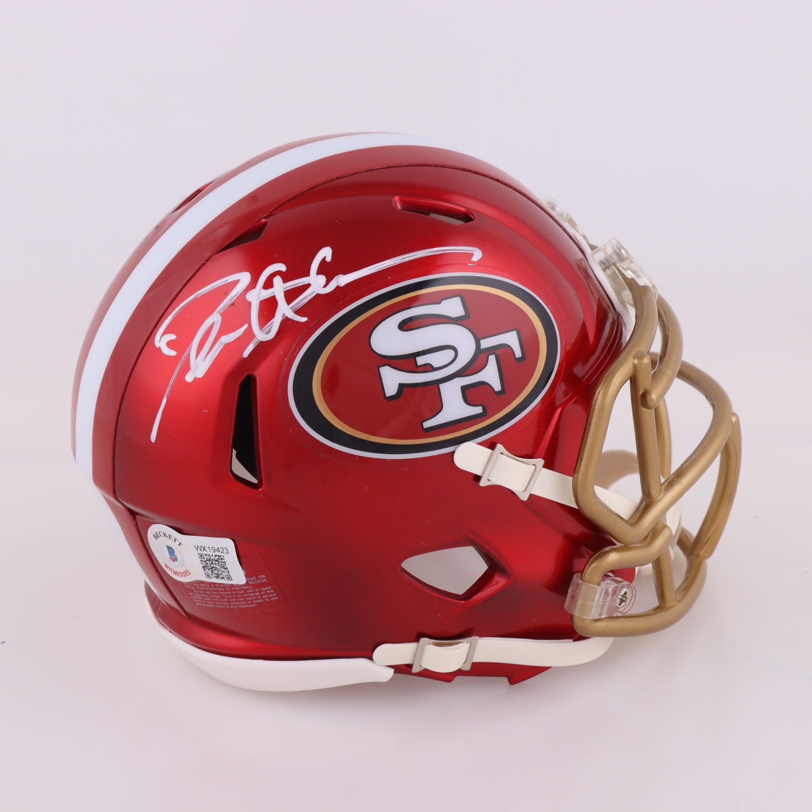 Deion Sanders Signed 49ers Flash Alternate Speed Mini Helmet (Beckett) at PristineAuction.com Deion Sanders Signed 49ers Flash Alternate Speed Mini Helmet (Beckett) at PristineAuction.com