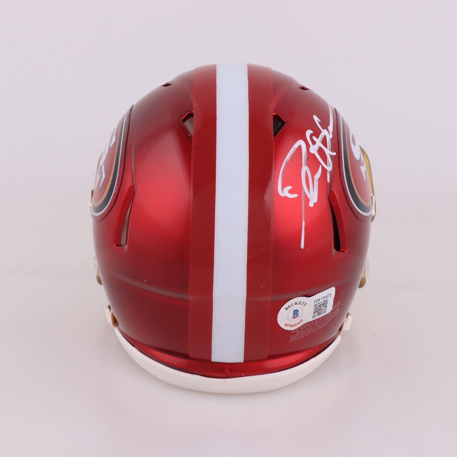 Deion Sanders Signed 49ers Flash Alternate Speed Mini Helmet (Beckett) at PristineAuction.com Deion Sanders Signed 49ers Flash Alternate Speed Mini Helmet (Beckett) at PristineAuction.com