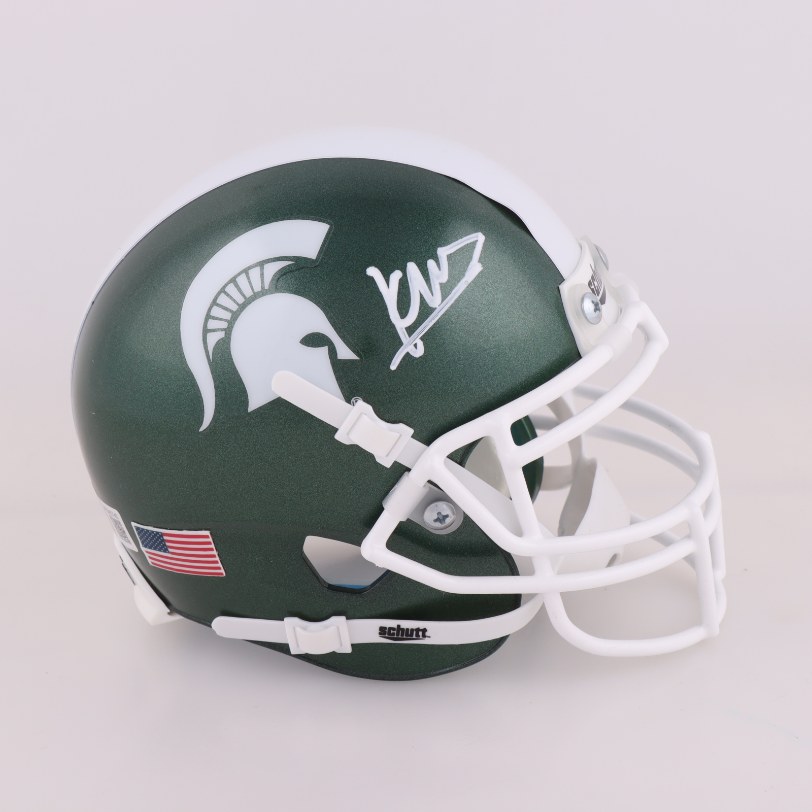 Kenneth Walker III Signed Michigan State Spartans Mini Helmet (Beckett) at PristineAuction.com Kenneth Walker III Signed Michigan State Spartans Mini Helmet (Beckett) at PristineAuction.com