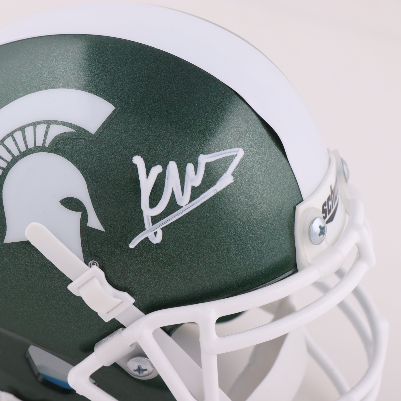 Kenneth Walker III Signed Michigan State Spartans Mini Helmet (Beckett) at PristineAuction.com Kenneth Walker III Signed Michigan State Spartans Mini Helmet (Beckett) at PristineAuction.com