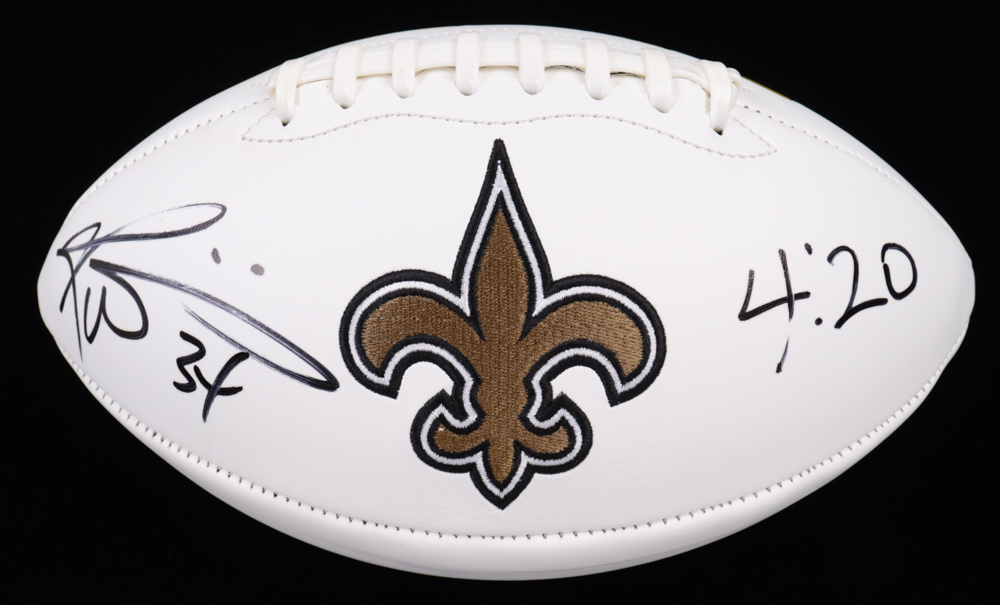 Ricky Williams Signed Saints Logo Football Inscribed "4:20" (Radtke) at PristineAuction.com Ricky Williams Signed Saints Logo Football Inscribed "4:20" (Radtke) at PristineAuction.com
