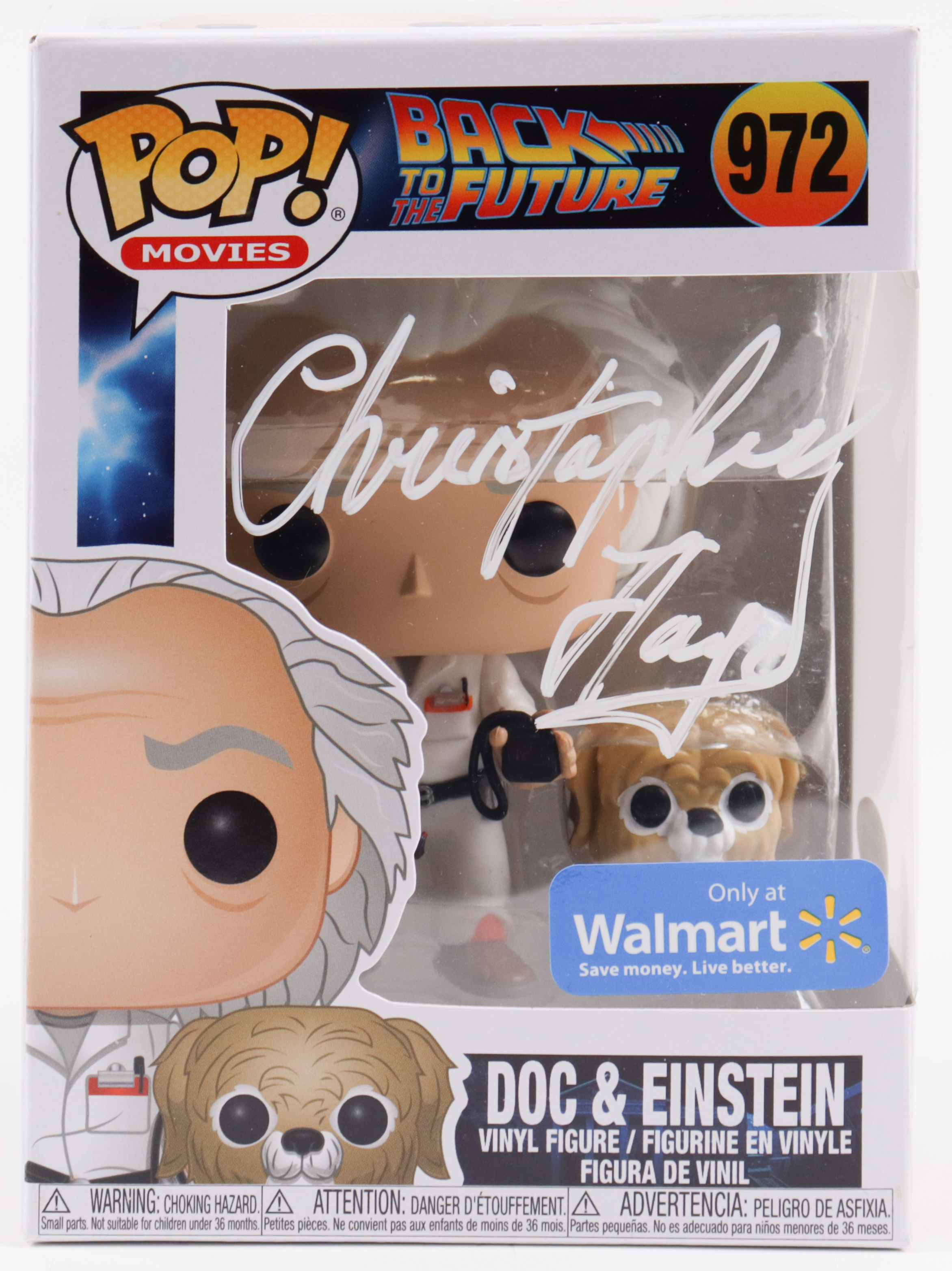 Christopher Lloyd Signed "Back to the Future" #972 Doc & Einstein Funko Pop! Vinyl Figure (AutographCOA) at PristineAuction.com Christopher Lloyd Signed "Back to the Future" #972 Doc & Einstein Funko Pop! Vinyl Figure (AutographCOA) at PristineAuction.com