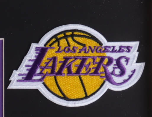 Kobe Bryant Lakers 32x36 Custom Framed Jersey Display with Lakers Mini Metal Championship Banner at PristineAuction.com Kobe Bryant Lakers 32x36 Custom Framed Jersey Display with Lakers Mini Metal Championship Banner at PristineAuction.com