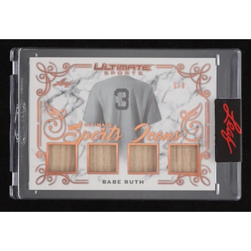 Babe Ruth 2021 Leaf Ultimate Sport Ultimate Sports Icons Memorabilia # ...
