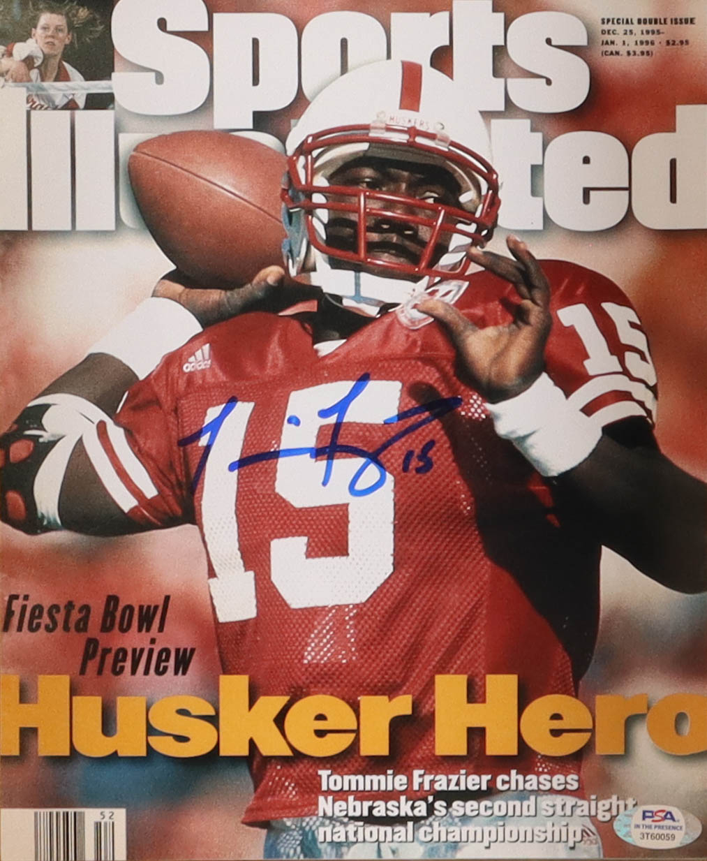 Tommie Frazier Signed Nebraska Cornhuskers 8x10 Magazine Cover Photo (PSA) at PristineAuction.com Tommie Frazier Signed Nebraska Cornhuskers 8x10 Magazine Cover Photo (PSA) at PristineAuction.com