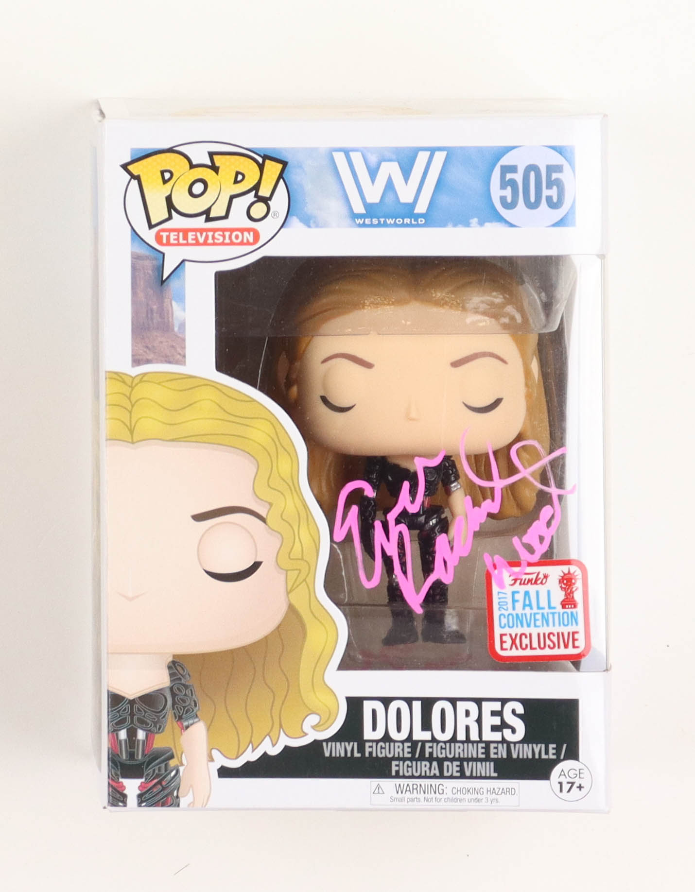 Evan Rachel Wood Signed "Westworld" #505 Dolores Funko Pop! Vinyl Figure (Beckett) at PristineAuction.com Evan Rachel Wood Signed "Westworld" #505 Dolores Funko Pop! Vinyl Figure (Beckett) at PristineAuction.com