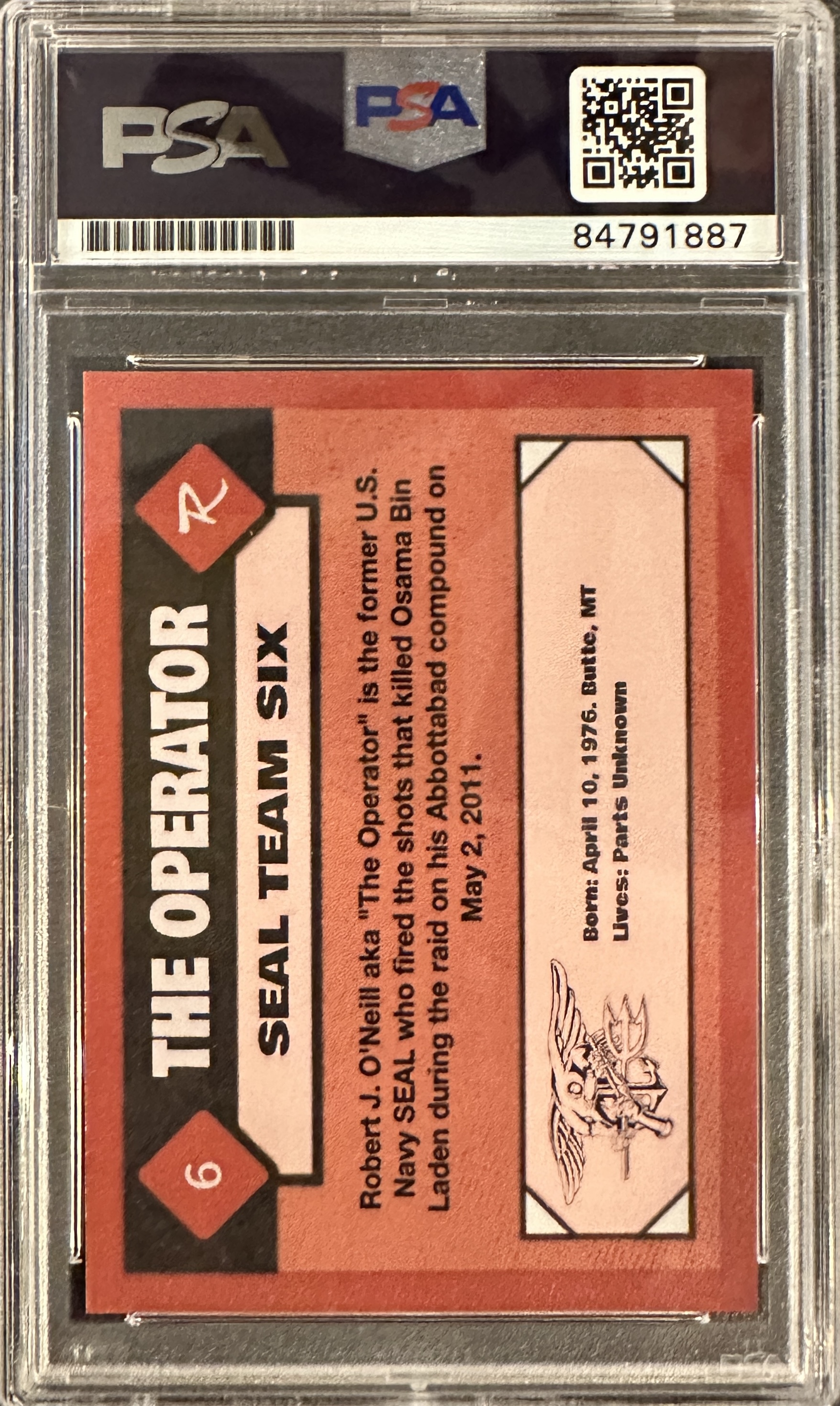 Robert O'Neill Signed LE Trading Card Inscribed "Never Quit!" (PSA) at PristineAuction.com Robert O'Neill Signed LE Trading Card Inscribed "Never Quit!" (PSA) at PristineAuction.com