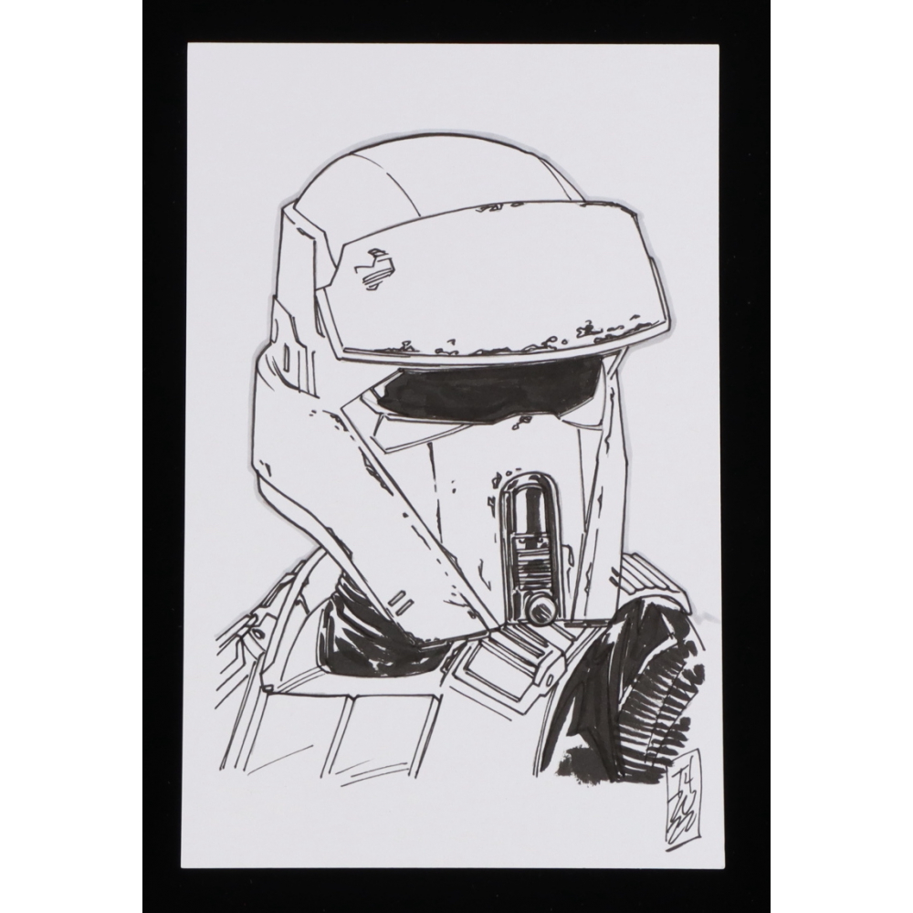 Tom Hodges - Imperial Shoretrooper - "Star Wars" Signed ORIGINAL 5.5" x ...