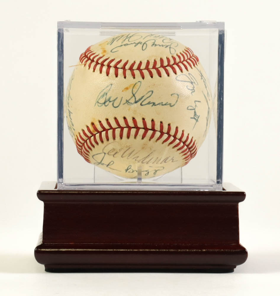 1968 Phillies ONL Baseball Singed By (20) with Dick Allen, Rick Wise, Mike Ryan, Bob Skinner with Display Case (PSA) at PristineAuction.com 1968 Phillies ONL Baseball Singed By (20) with Dick Allen, Rick Wise, Mike Ryan, Bob Skinner with Display Case (PSA) at PristineAuction.com