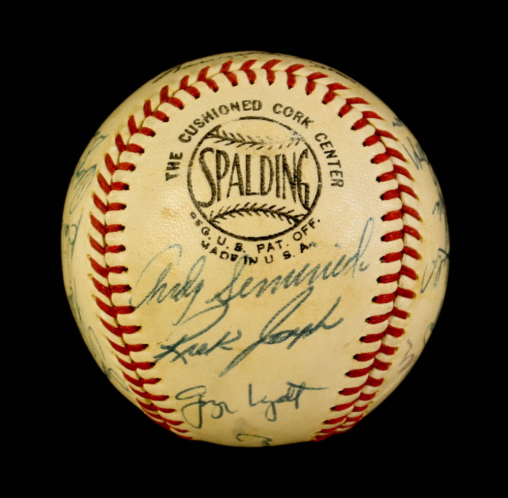 1968 Phillies ONL Baseball Singed By (20) with Dick Allen, Rick Wise, Mike Ryan, Bob Skinner with Display Case (PSA) at PristineAuction.com 1968 Phillies ONL Baseball Singed By (20) with Dick Allen, Rick Wise, Mike Ryan, Bob Skinner with Display Case (PSA) at PristineAuction.com