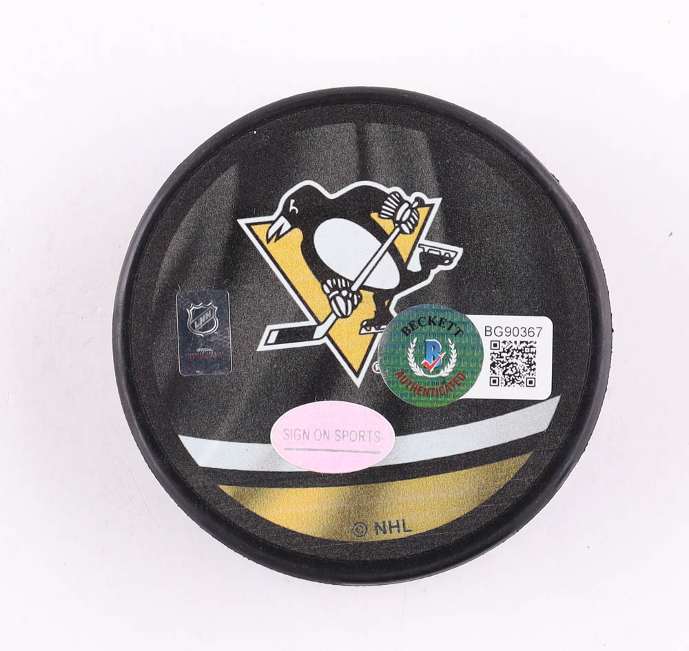 Evan Rodrigues Signed Penguins Logo Hockey Puck (Beckett) at PristineAuction.com Evan Rodrigues Signed Penguins Logo Hockey Puck (Beckett) at PristineAuction.com