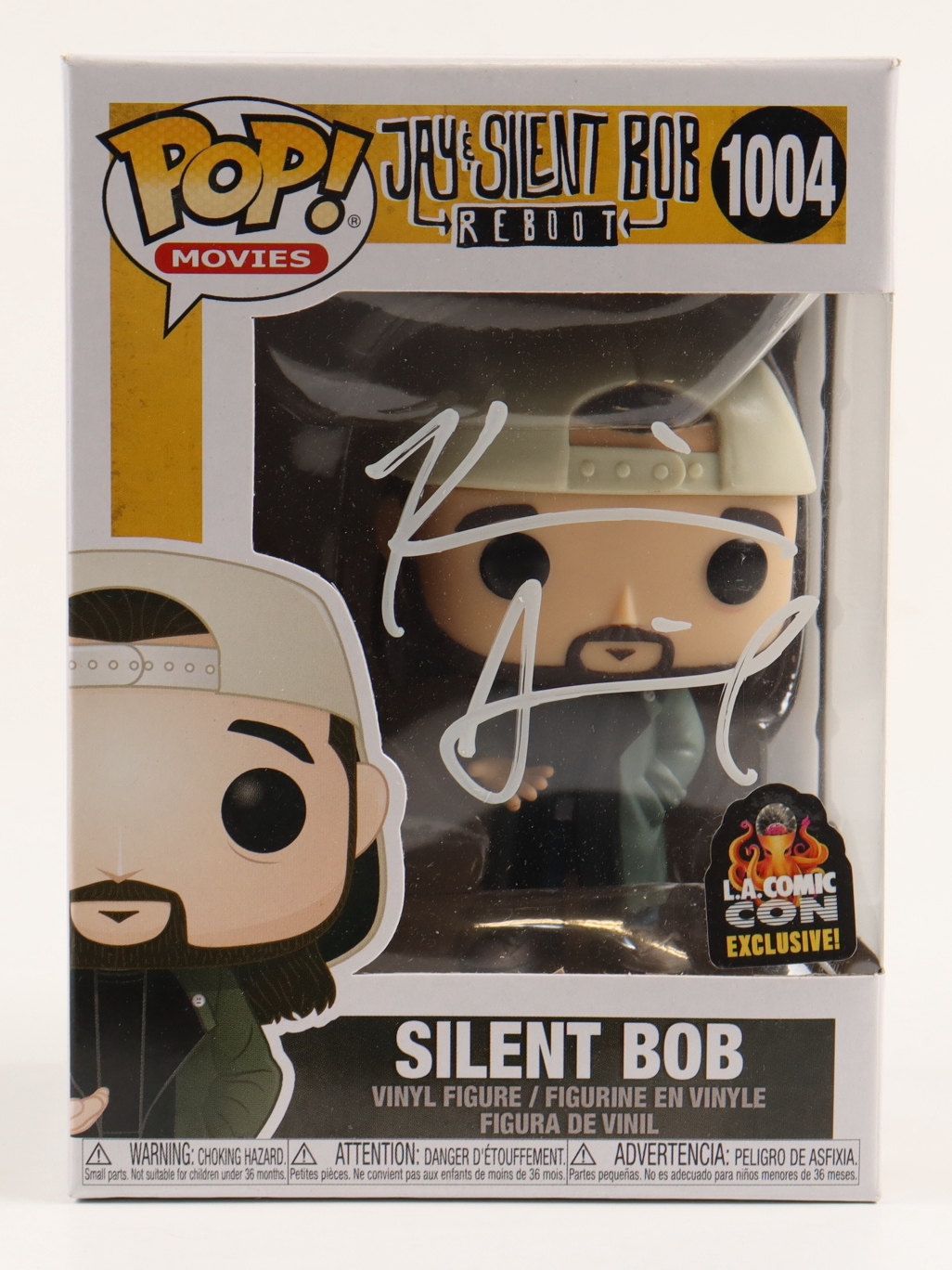 Kevin Smith Signed "Jay & Silent Bob Reboot" #1004 Silent Bob Funko Pop! Vinyl Figure (JSA) at PristineAuction.com Kevin Smith Signed "Jay & Silent Bob Reboot" #1004 Silent Bob Funko Pop! Vinyl Figure (JSA) at PristineAuction.com