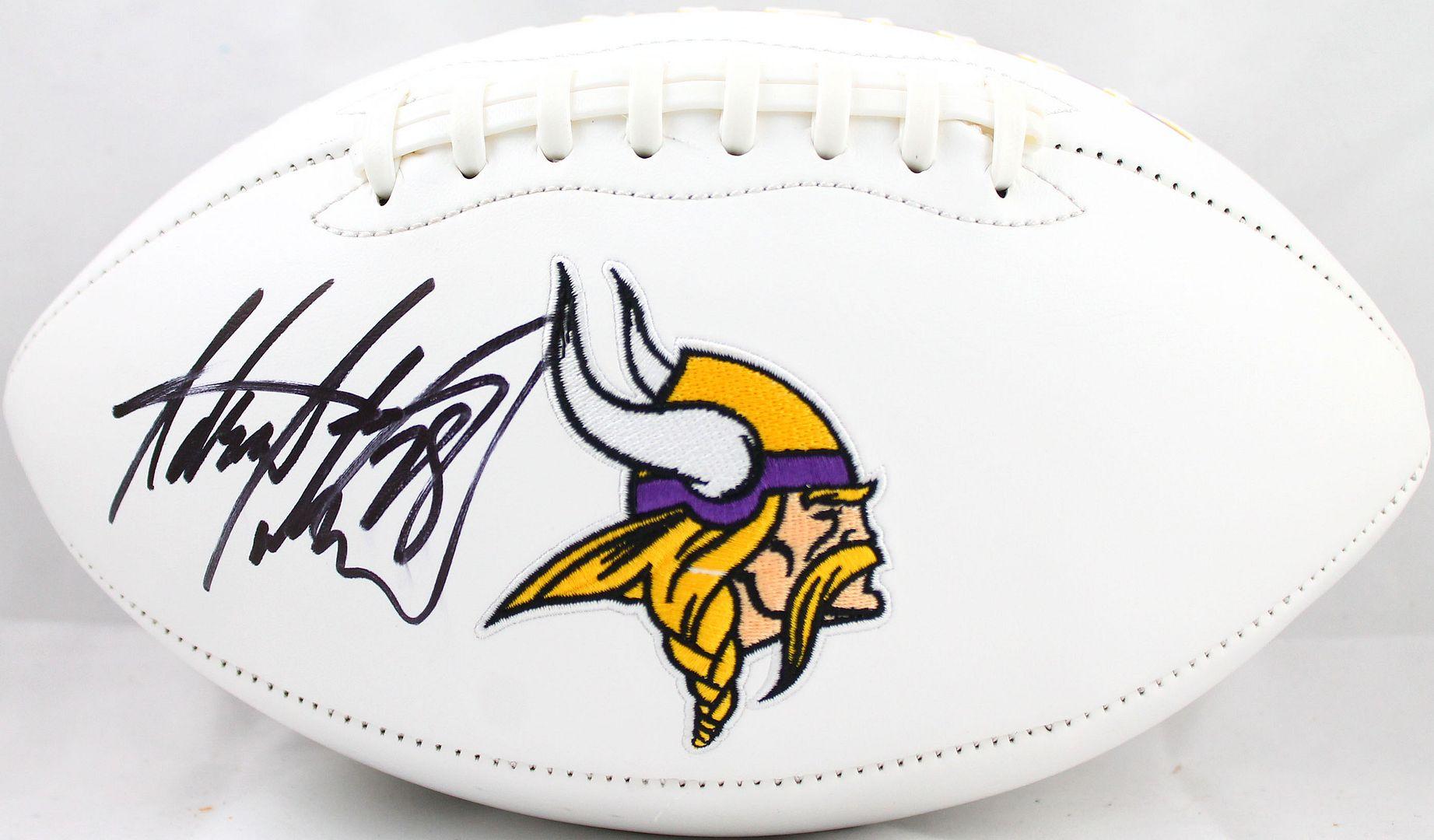 Adrian Peterson Signed Vikings Logo Football (Beckett) at PristineAuction.com Adrian Peterson Signed Vikings Logo Football (Beckett) at PristineAuction.com