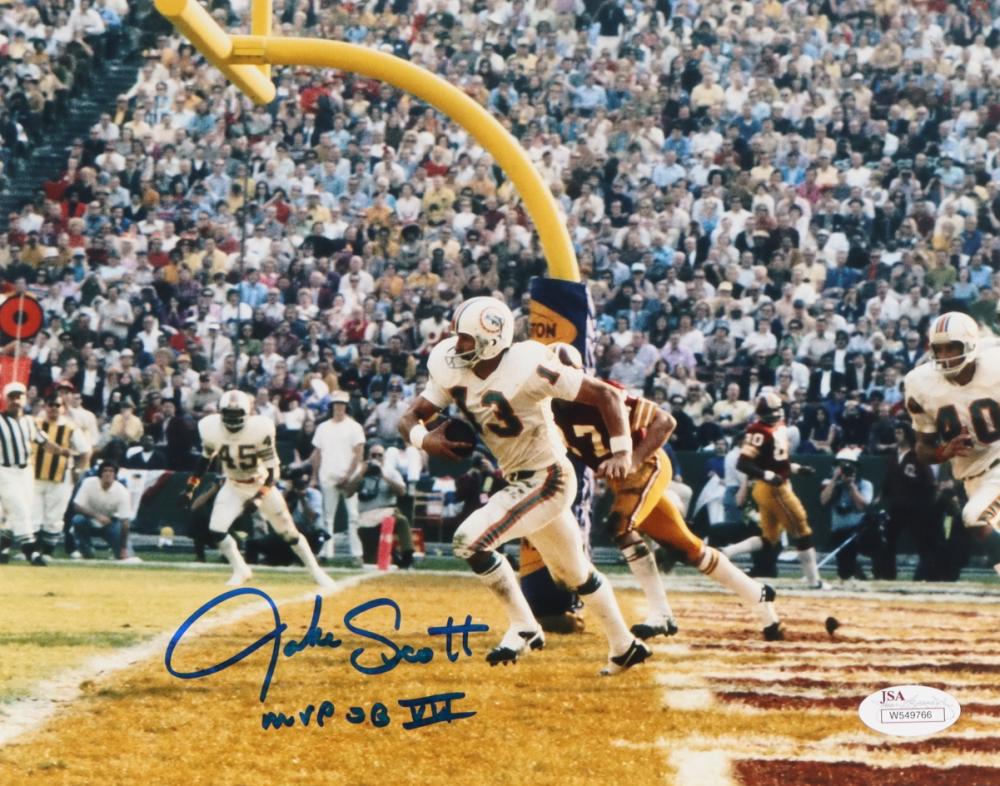 Jake Scott Signed Dolphins 8x10 Photo Inscribed 
